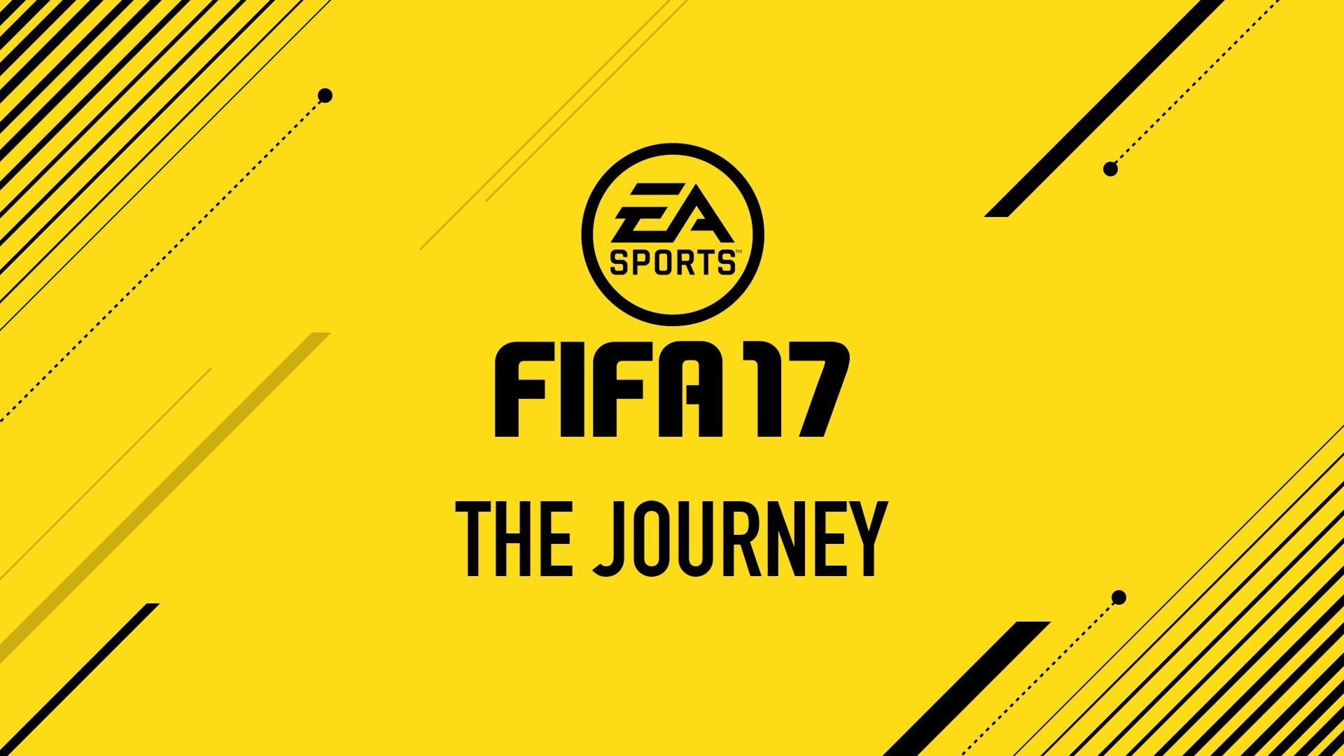 FIFA 17, The Journey, EA Sports, Logo, Sfondo giallo, 16:9 Full HD, wallpaper widescreen