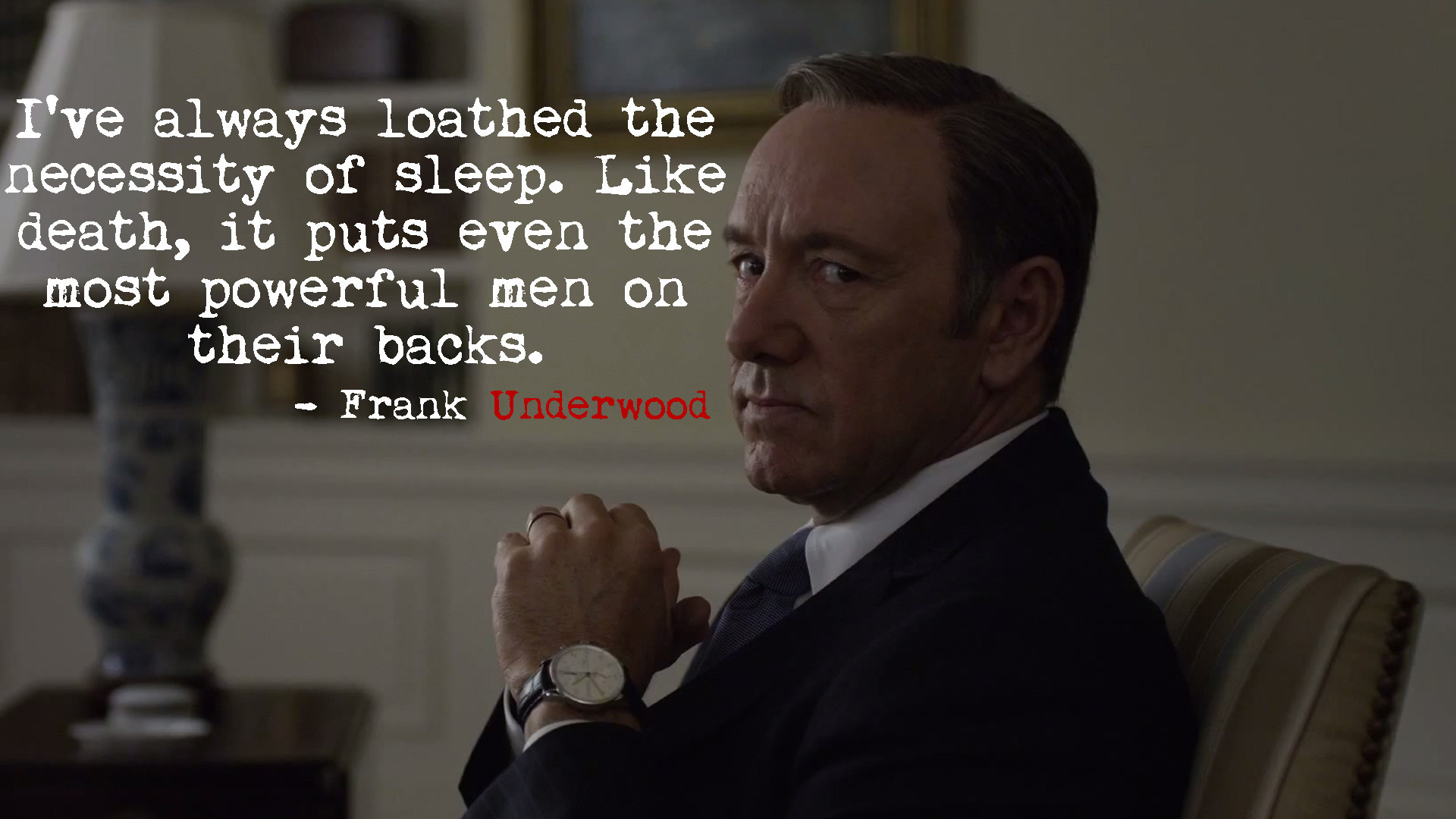 Frank Underwood, Kevin Spacey, House of Cards, Citazione, Full HD, sfondo Windows 11