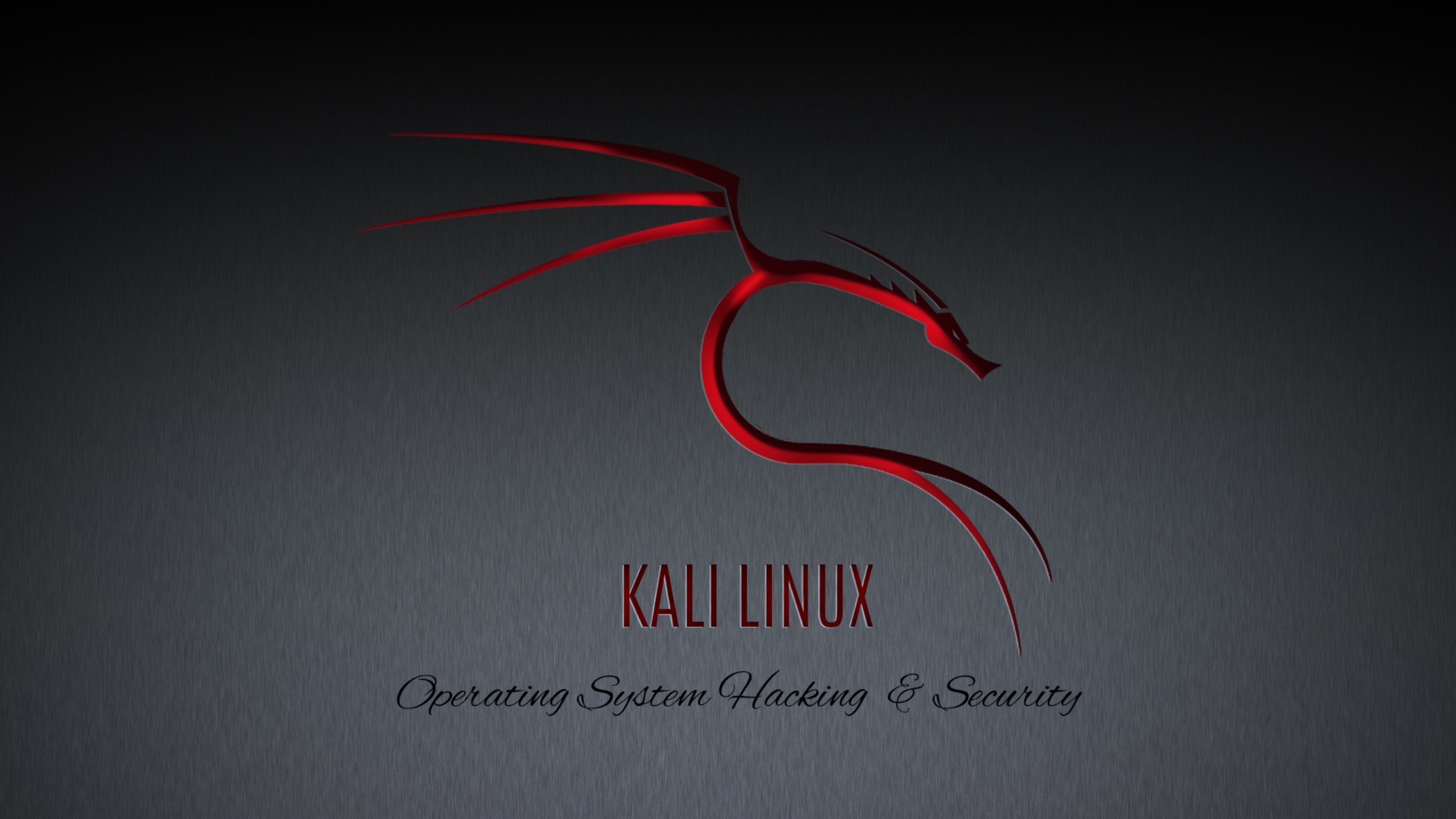 Kali Linux, Logo del drago, Hacking, Rosso, Sfondo grigio, 2K, wallpaper desktop