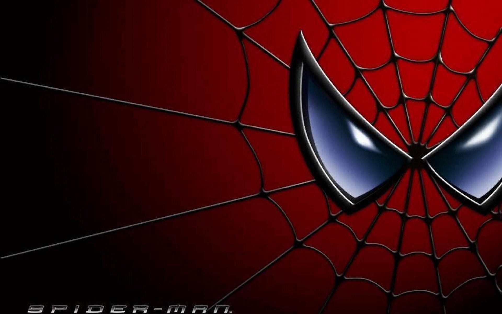 Spider-Man, Occhi della maschera, Ragnatela, Rosso, Full HD, wallpaper per computer