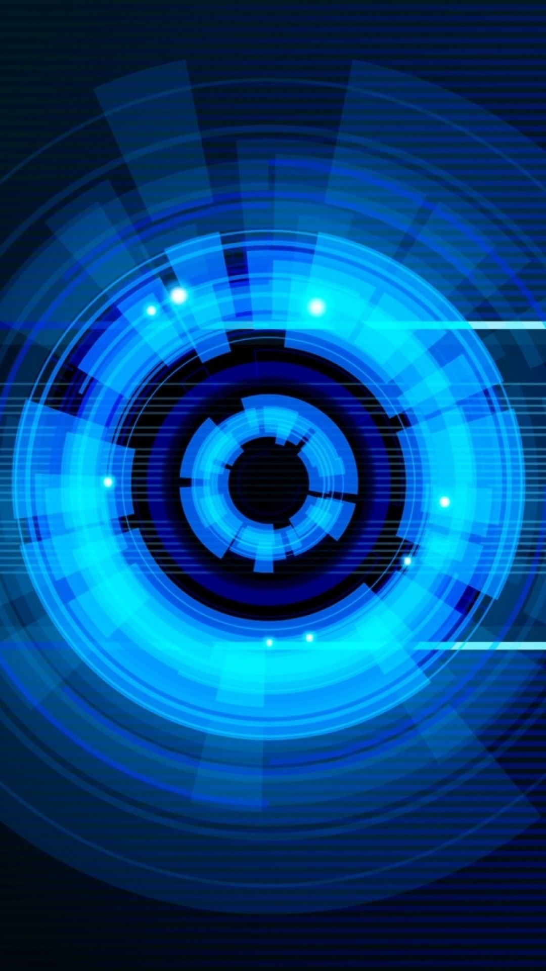 Cerchi, Blu, Tecnologia, Arte digitale, Full HD, sfondo verticale per cellulare