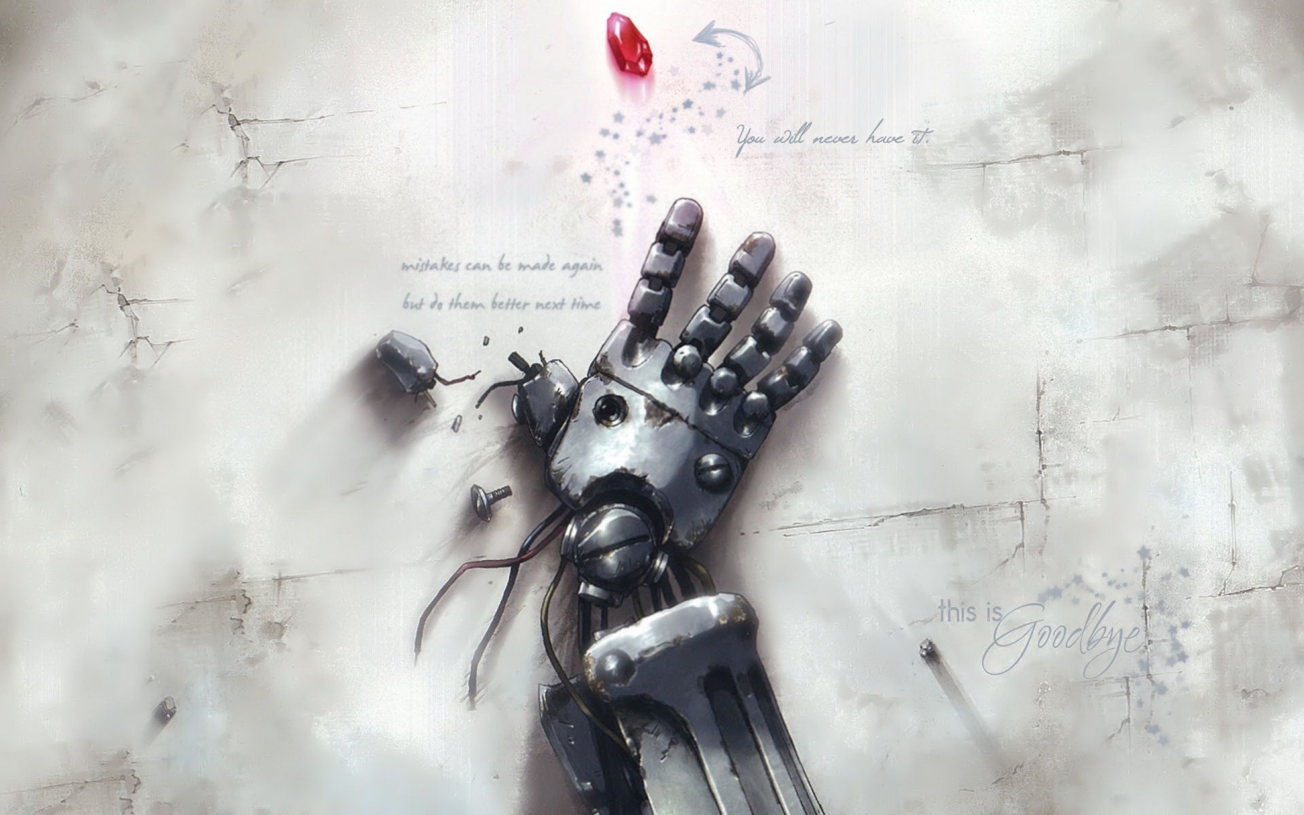 Fullmetal Alchemist, Automail, Pietra filosofale, Sfondo bianco, wallpaper 2560x1600