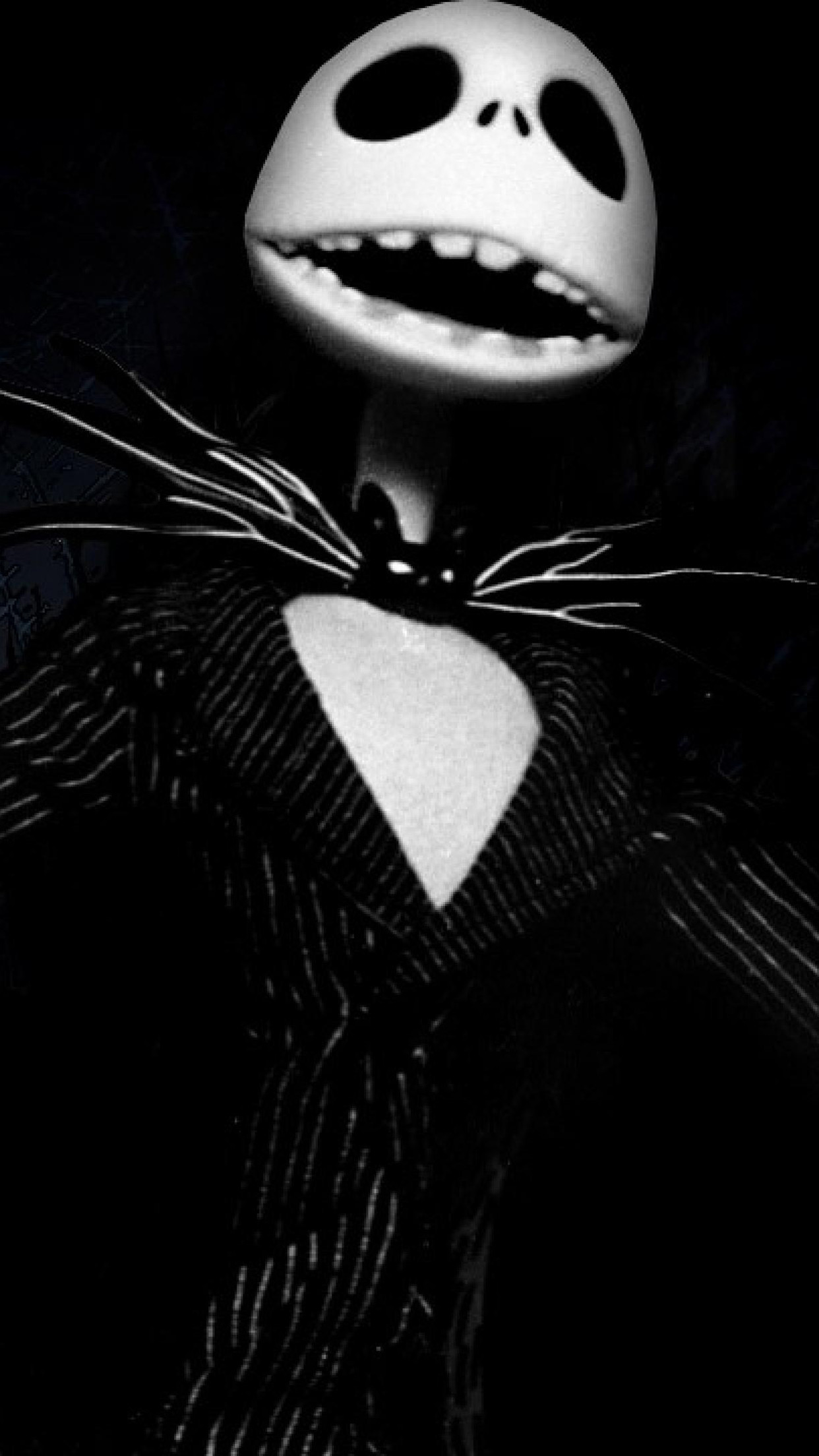 Jack Skeletron, Nightmare Before Christmas, Sorriso, Primo piano, sfondo verticale per cellulare
