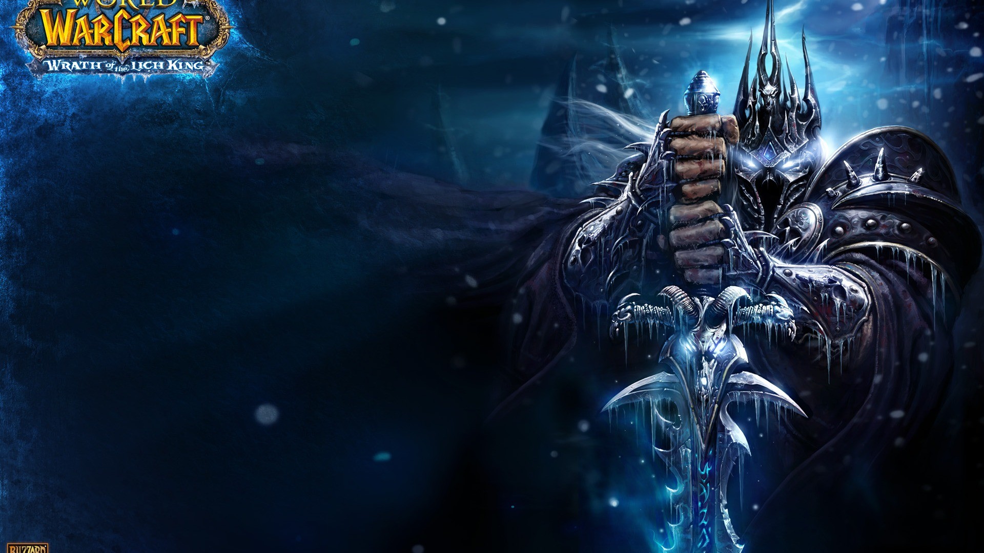 World of Warcraft: Wrath of the Lich King, Re dei Lich, Frostmourne, Warcraft, Blu, wallpaper desktop