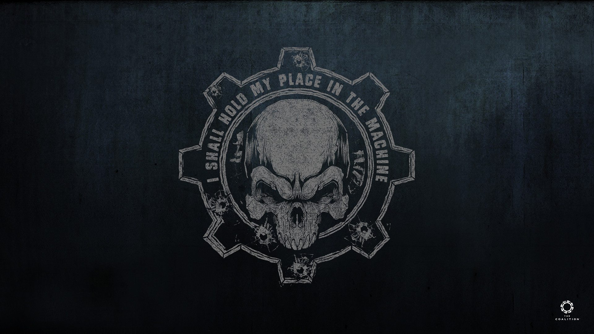 Gears of War, Teschio, Ingranaggio, Grigio, Full HD, sfondo per PC e portatile