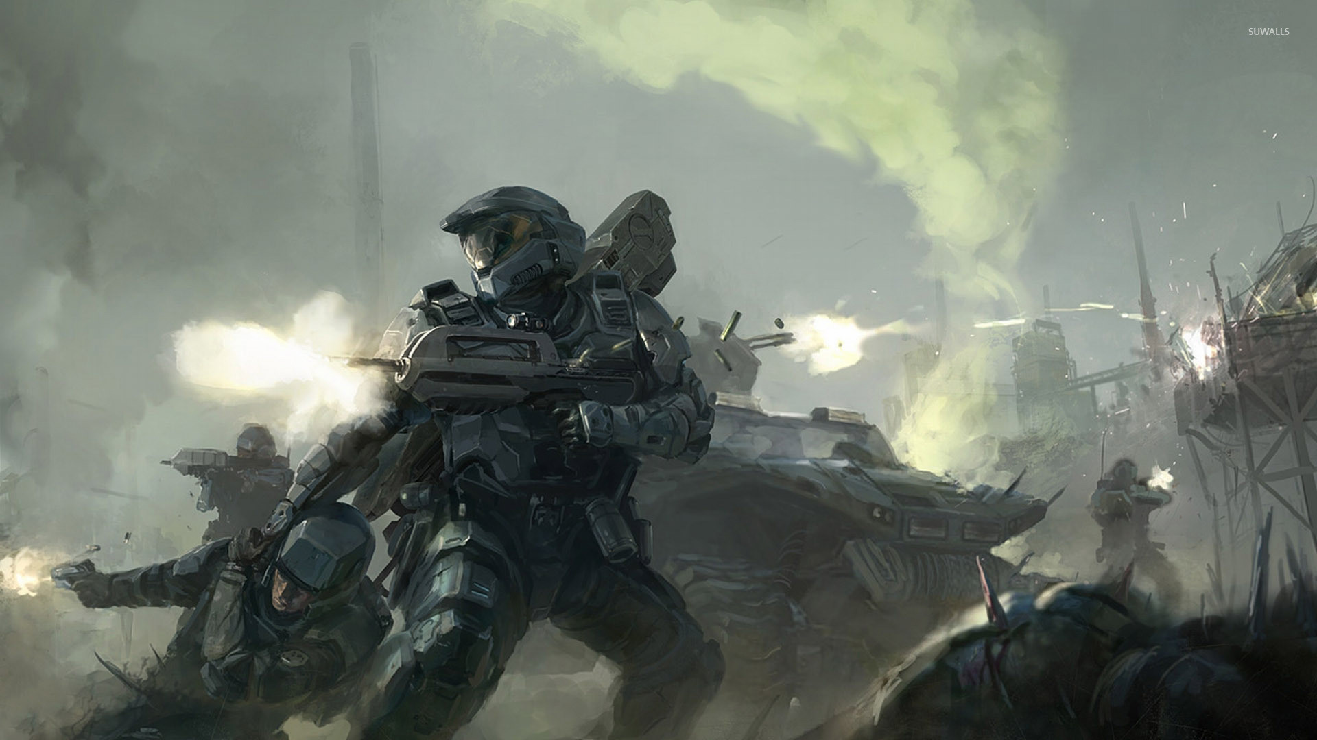 Halo, Spartan, Battaglia, Full HD, sfondo per PC e portatile