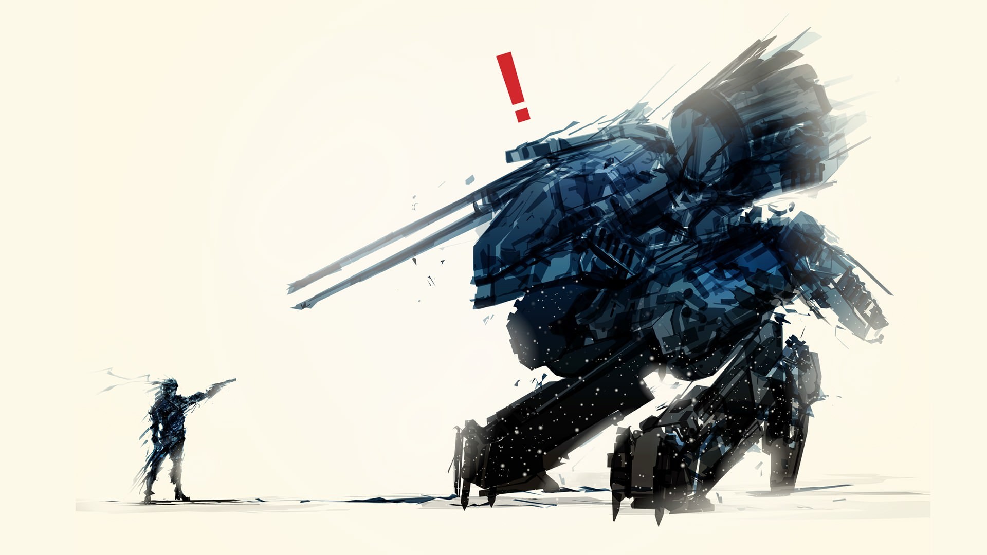 Metal Gear REX, Solid Snake, Metal Gear Solid, Punto esclamativo, Minimalismo, immagine di sfondo