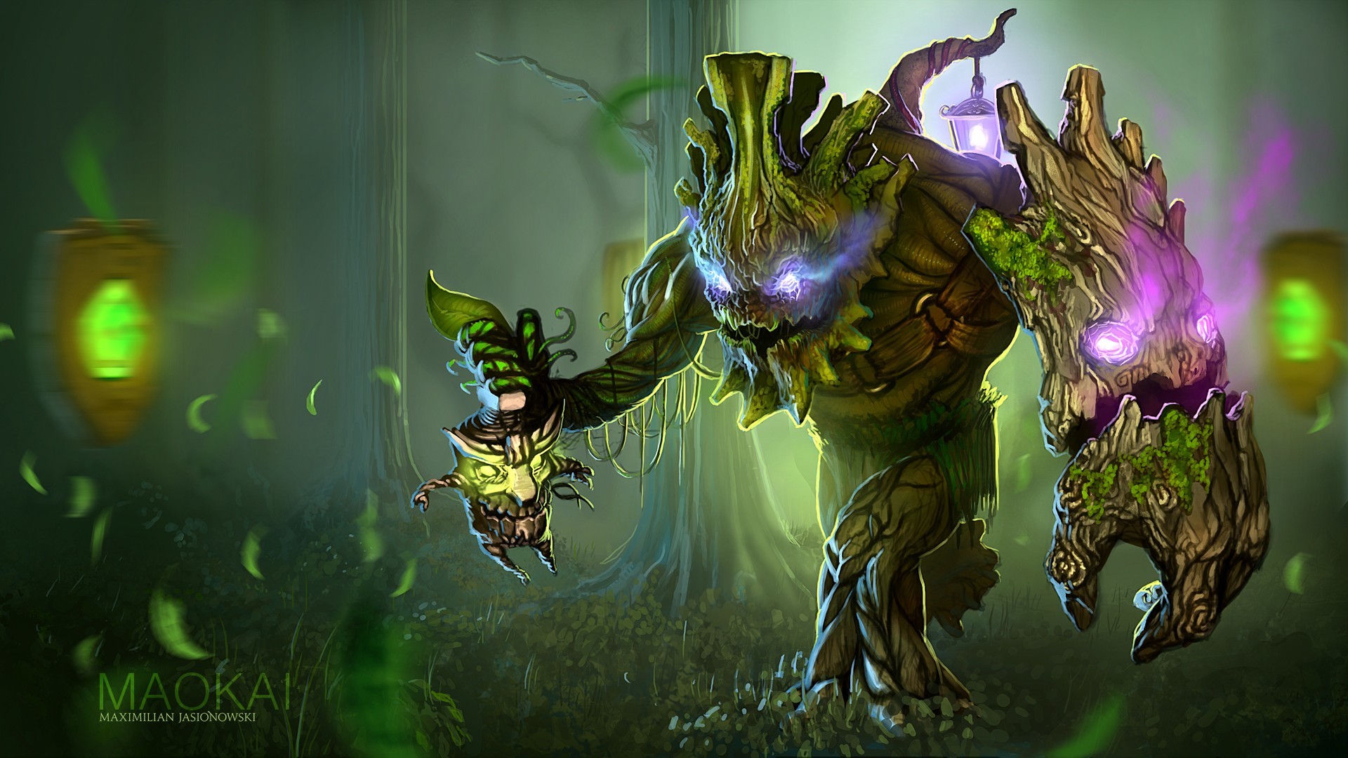Maokai, League of Legends, Albero, Foresta, Full HD, sfondo desktop