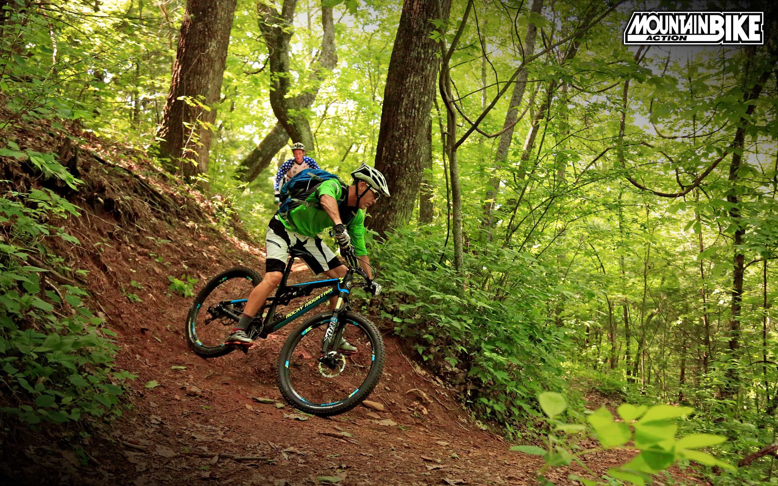 Mountain bike, Bosco, Sentiero, Discesa, 2560x1600, sfondo MacBook Pro