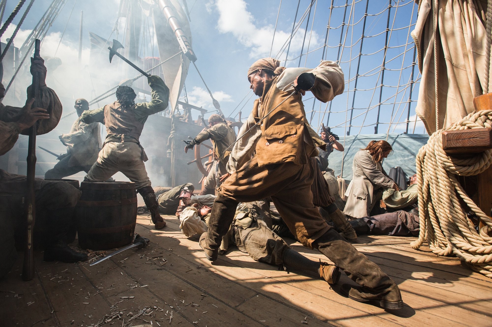 Black Sails, Arrembaggio, Battaglia sul ponte, Pirati, Full HD, sfondo desktop