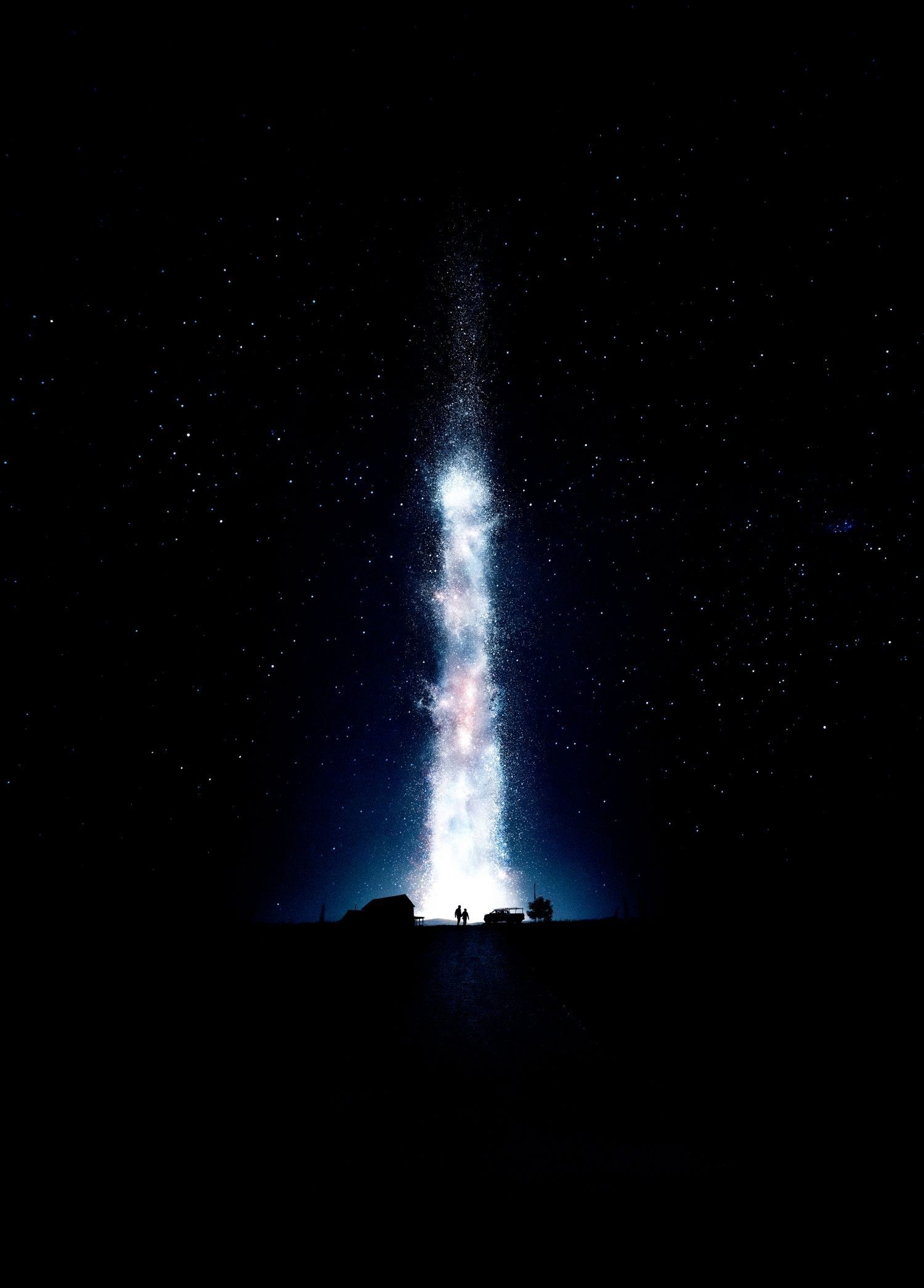 Interstellar, Via Lattea, Notte, Silhouette, QHD+, schermata di blocco Galaxy S8