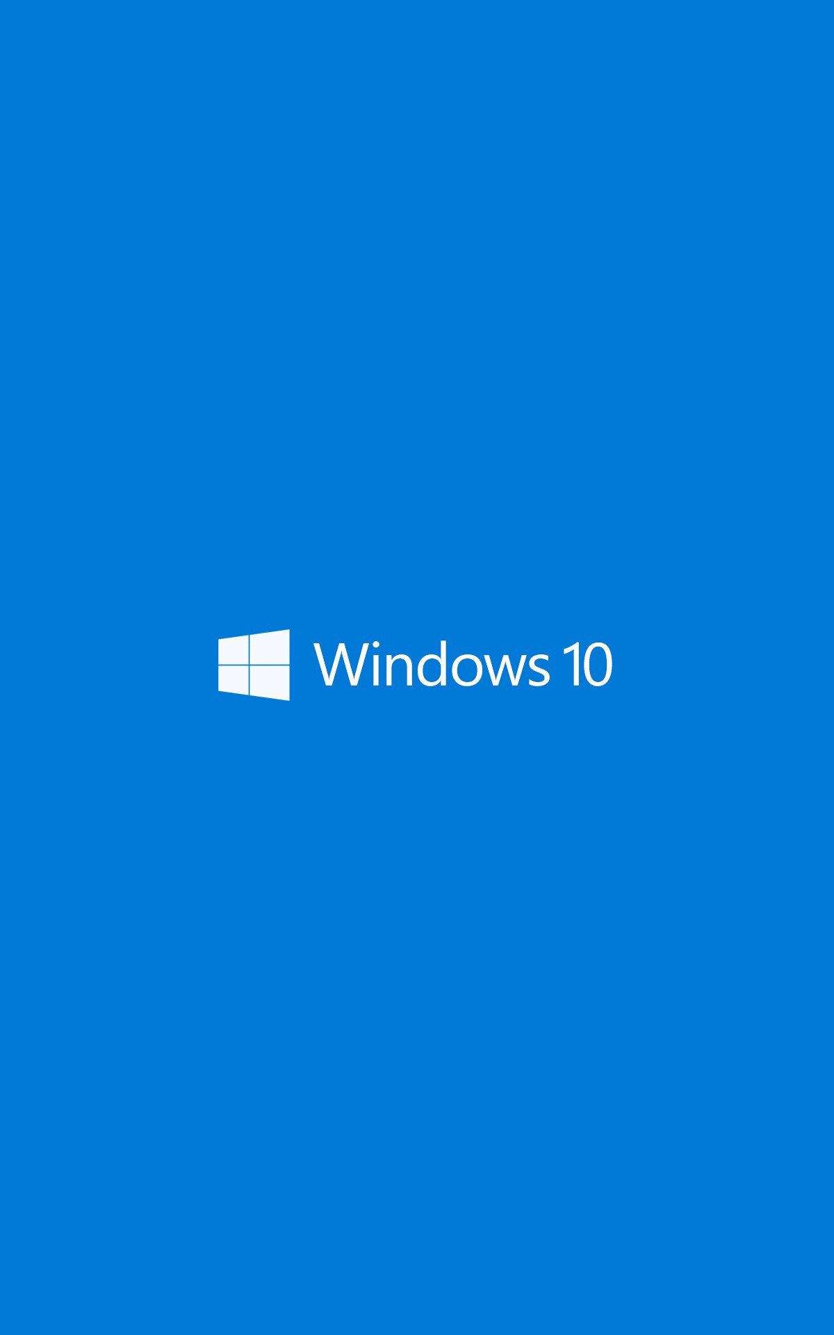 Windows 10, Logo Windows, Sfondo blu, Minimalista, Full HD, schermata di blocco del cellulare