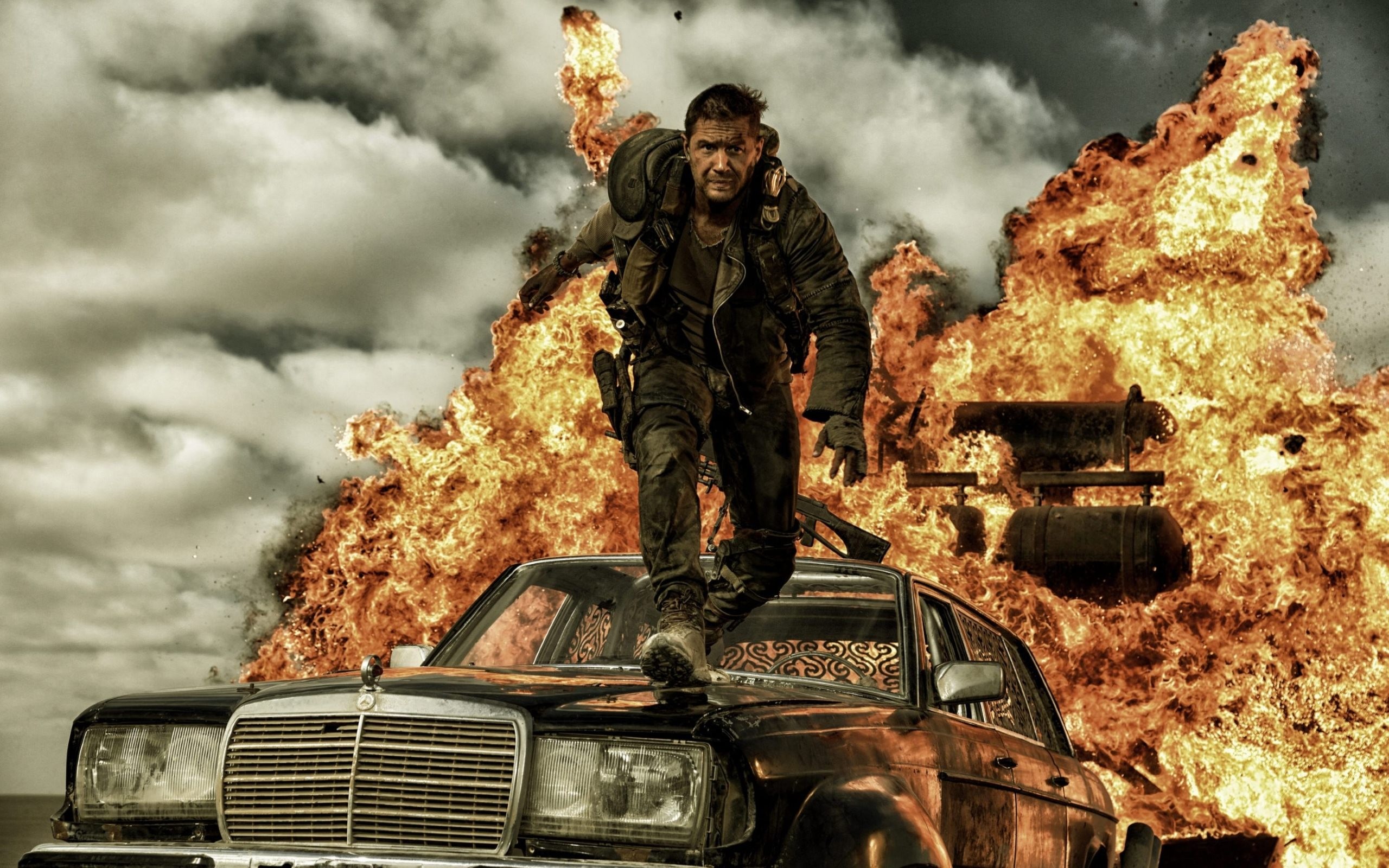 Mad Max: Fury Road, Tom Hardy, Max Rockatansky, Esplosione, 2560x1600, wallpaper desktop