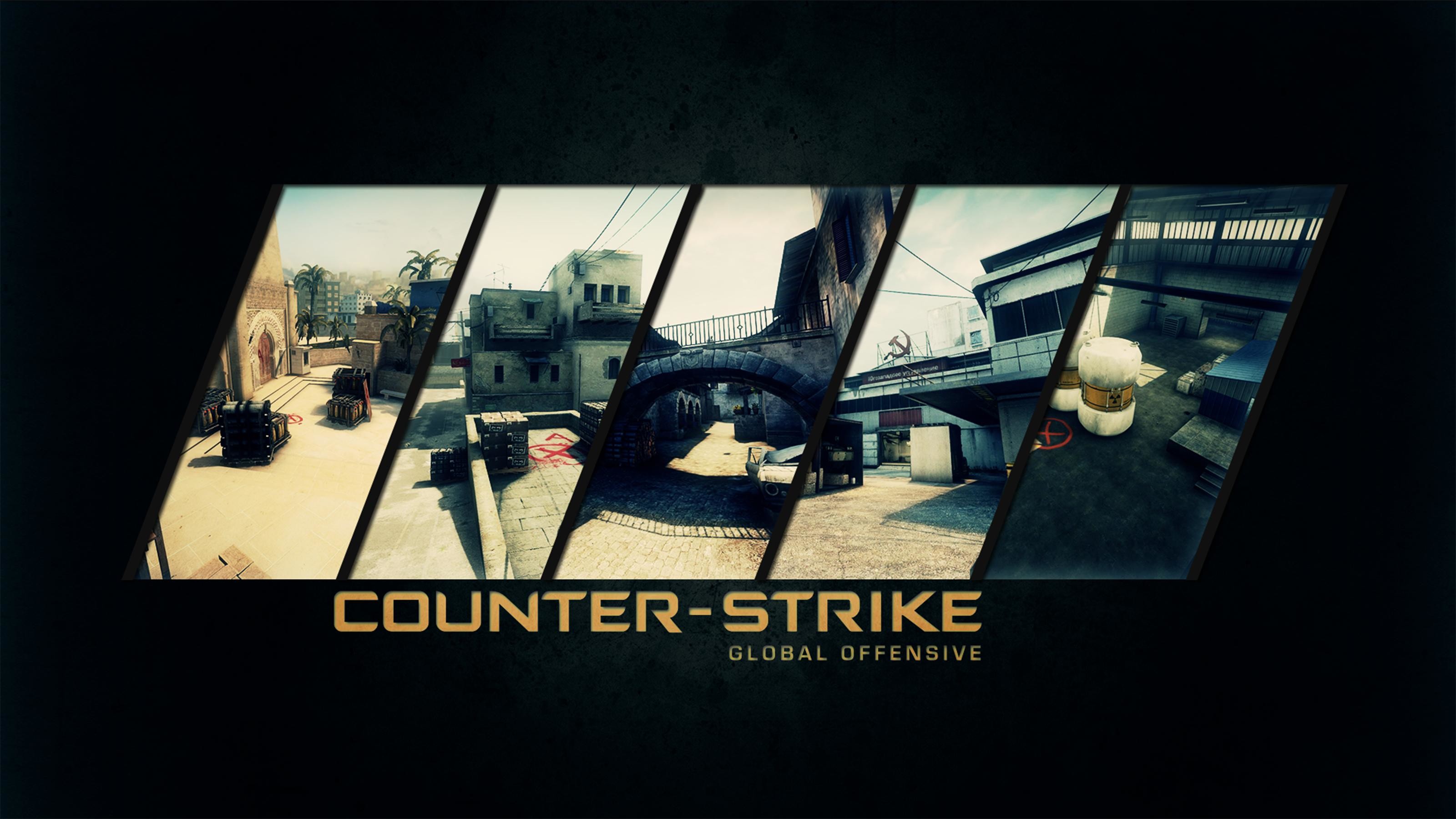 Counter-Strike: Global Offensive, Dust II, Mappe, Collage, 2K, sfondo per PC e portatile