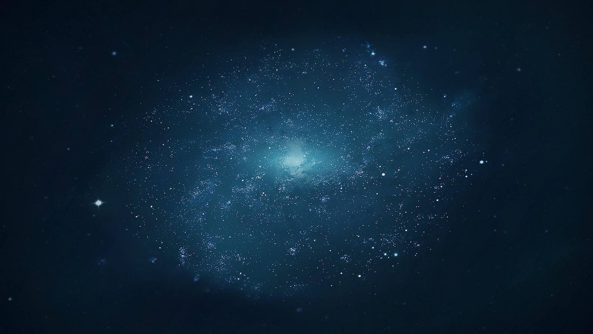 Galassia, Stelle, Blu scuro, Spazio, Full HD, sfondo per portatile