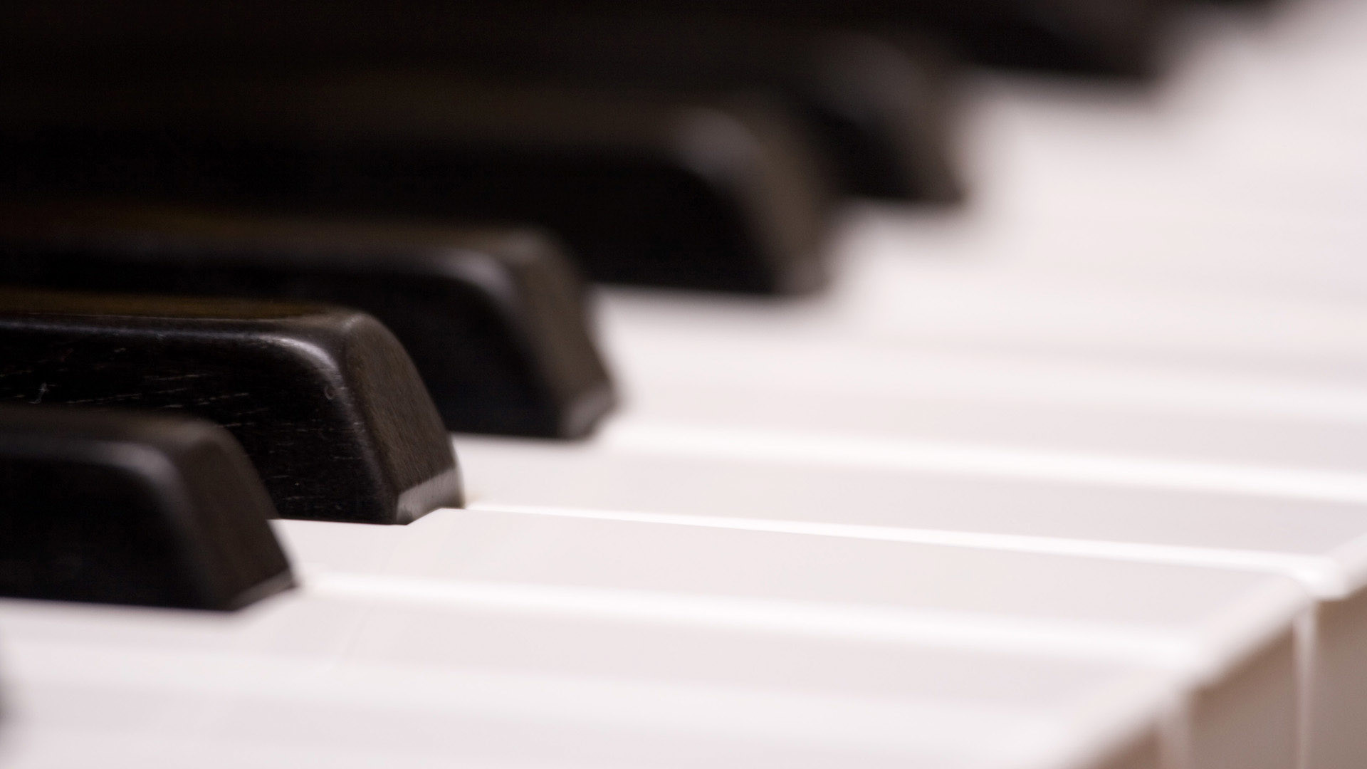 Tasti del pianoforte, Primo piano, Profondità di campo, 1920x1080, sfondo per PC