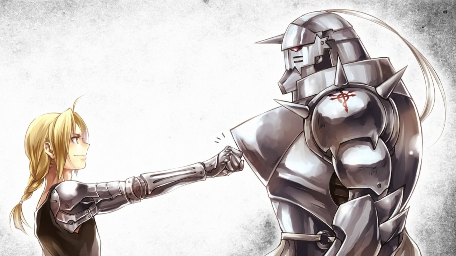 Edward Elric, Alphonse Elric, Fullmetal Alchemist: Brotherhood, Pugni, Sfondo bianco, wallpaper desktop