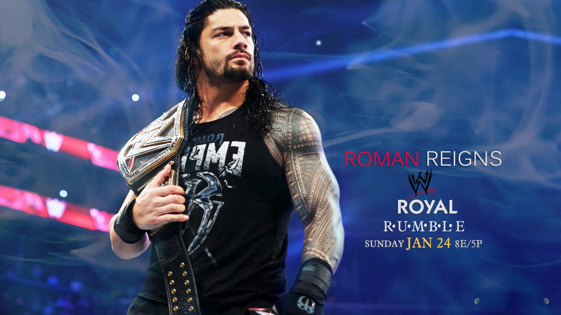 Roman Reigns, Royal Rumble, WWE, Cintura da campione, Poster, Full HD, sfondo per PC e portatile