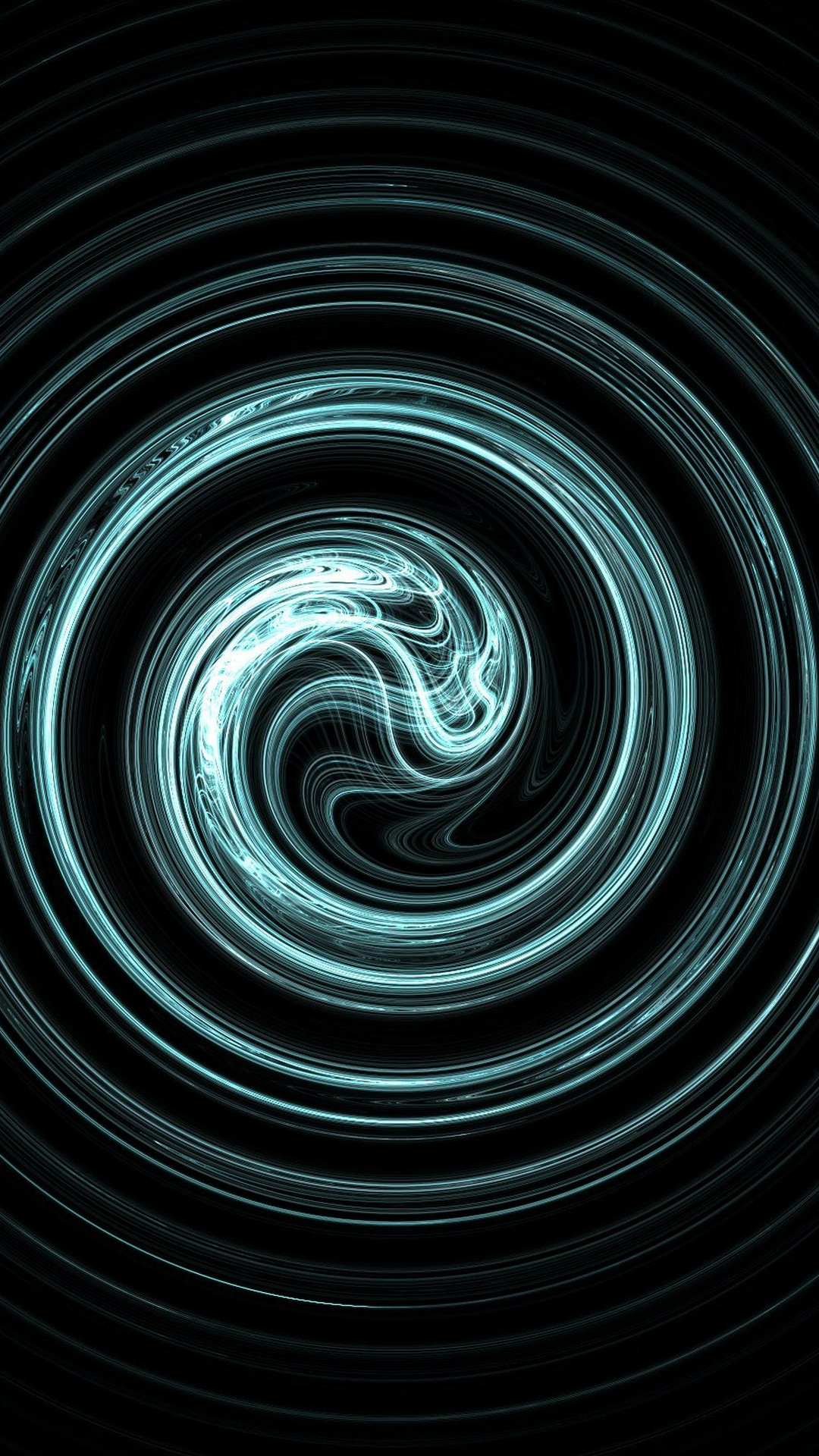 Spirale, Luce, Sfondo nero, Astratto, Full HD, schermata di blocco del cellulare
