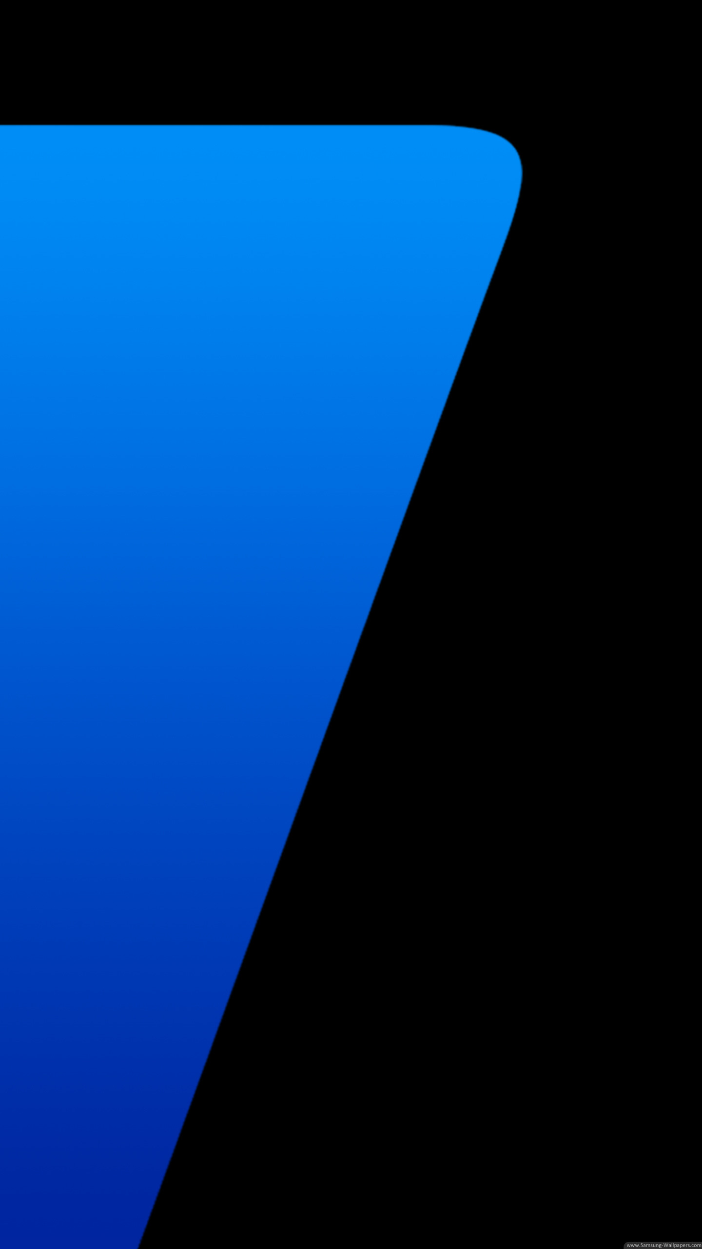 Samsung Galaxy S7 Edge, Sfondo originale, Blu, Sfondo nero, QHD+, wallpaper per smartphone