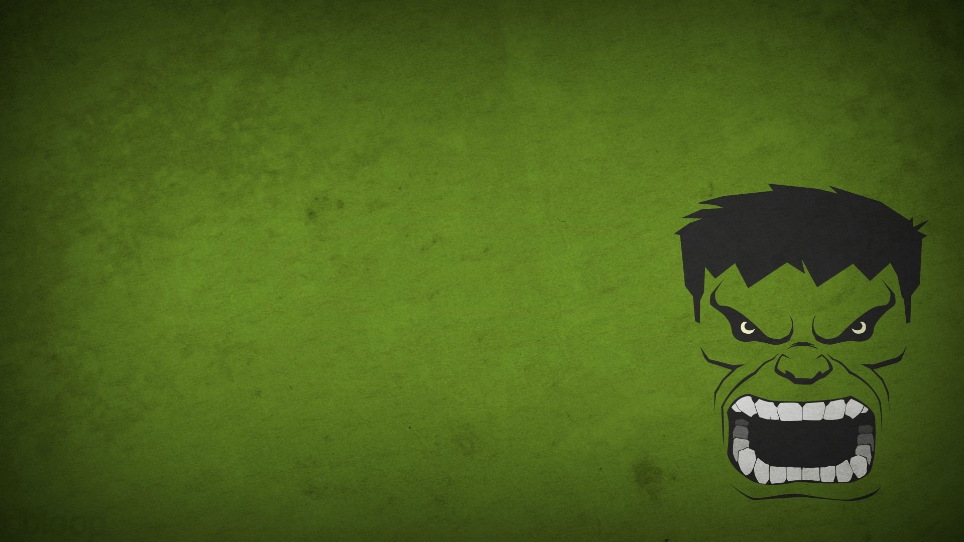Hulk, Marvel, Illustrazione, Sfondo verde, Minimalismo, Full HD, wallpaper per computer