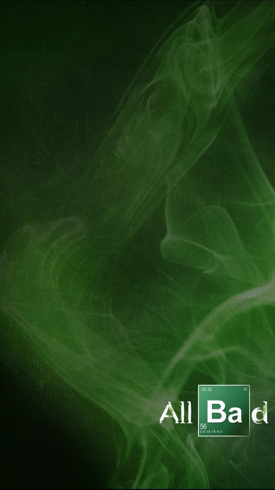 Breaking Bad, Logo, Fumo verde, Verde, Full HD, sfondo verticale per cellulare