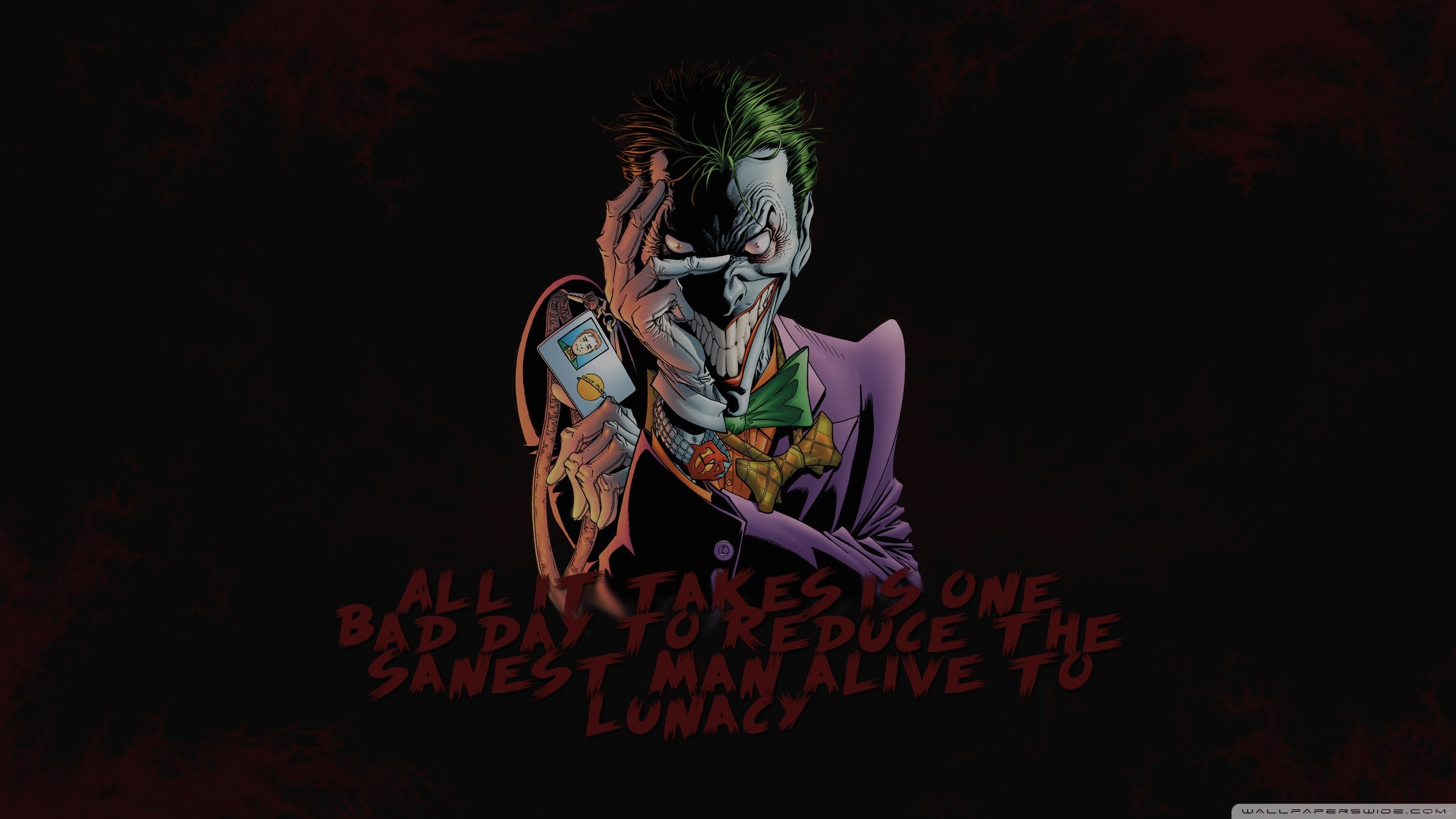 Joker, The Killing Joke, One Bad Day, Sfondo scuro, 2K, wallpaper per portatile