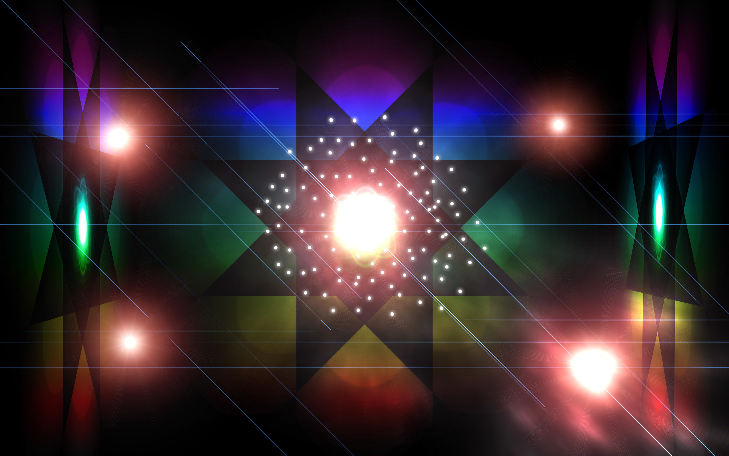 Stella, Luci colorate, Astratto, Geometrico, Bagliore, 16:10 2K, sfondo widescreen