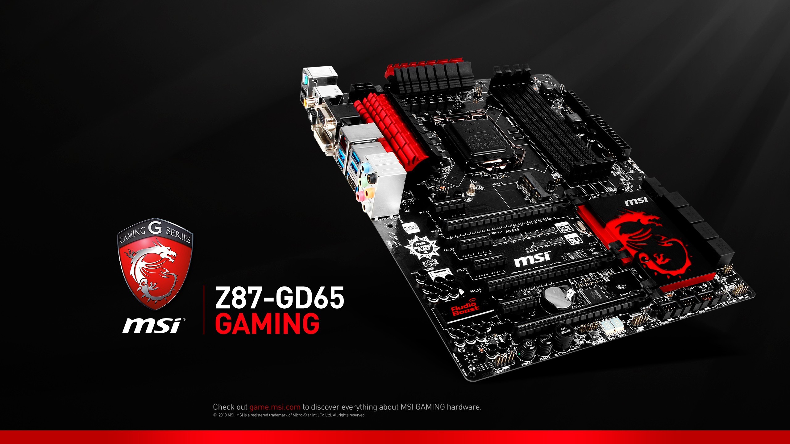 MSI Z87-GD65 Gaming, Scheda madre, Sfondo nero, 2K, wallpaper desktop