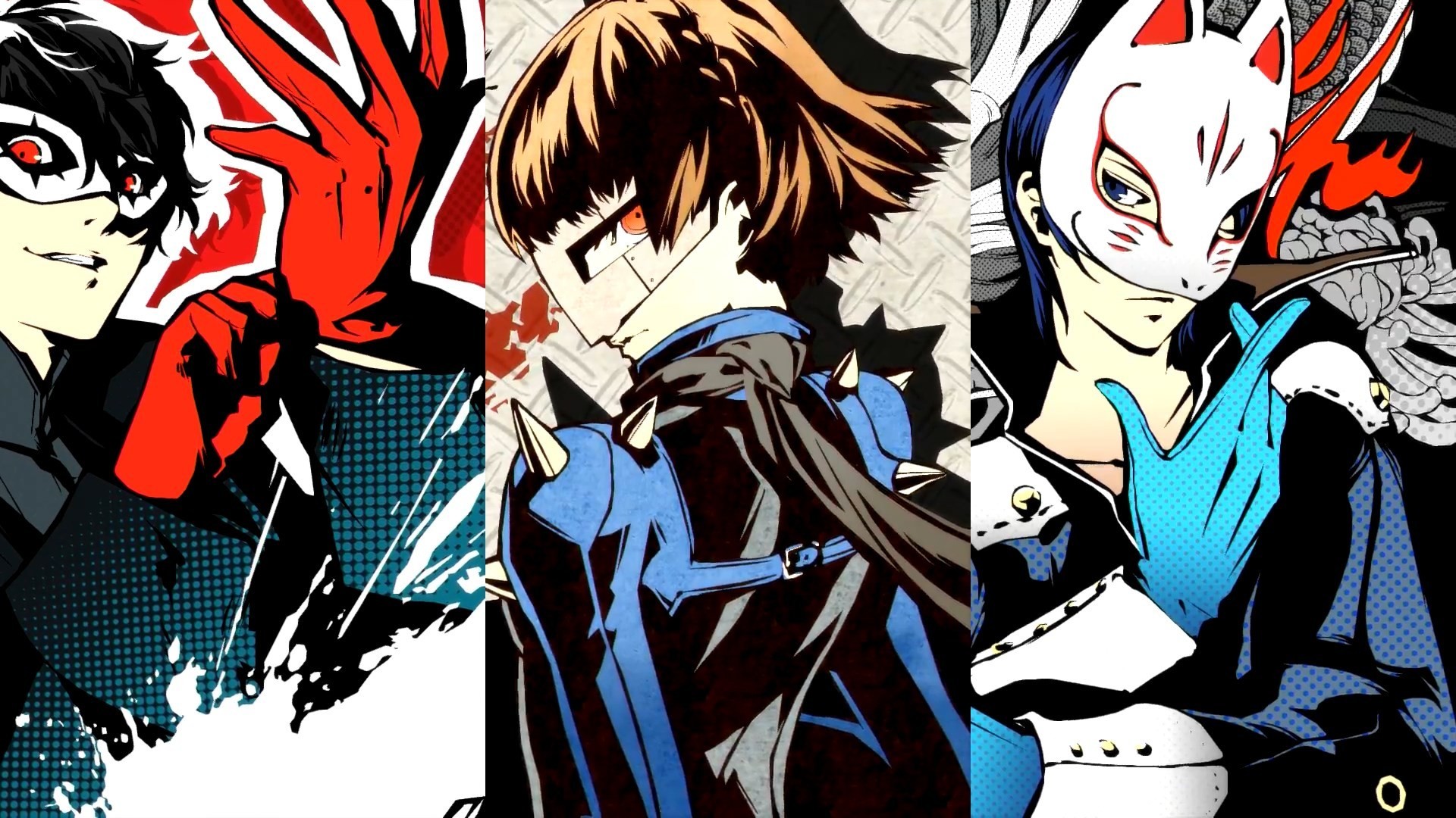 Joker, Goro Akechi, Yusuke Kitagawa, Persona 5, 1920x1080, sfondo per PC