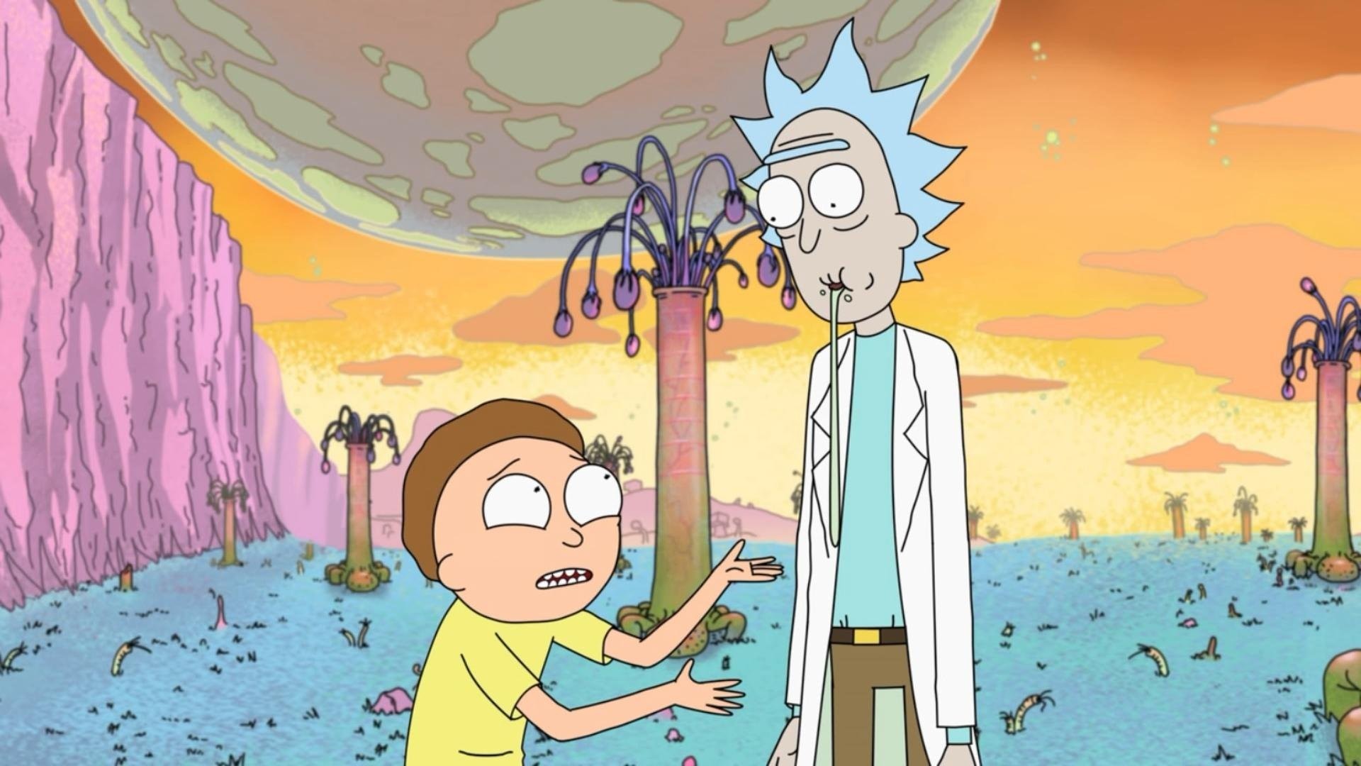 Rick Sanchez, Morty Smith, Pianeta alieno, Cartone animato, 1920x1080, immagine di sfondo