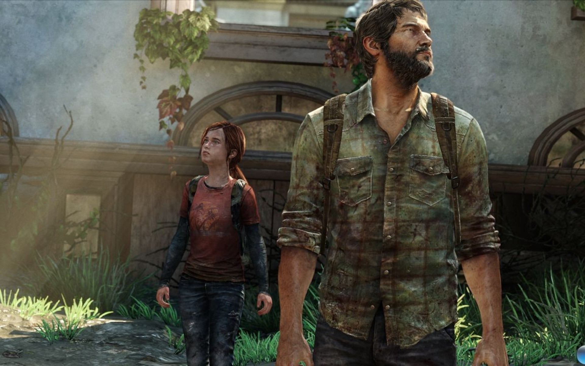 The Last of Us, Ellie, Joel, Rovine, Vegetazione, 16:10 Full HD, sfondo widescreen