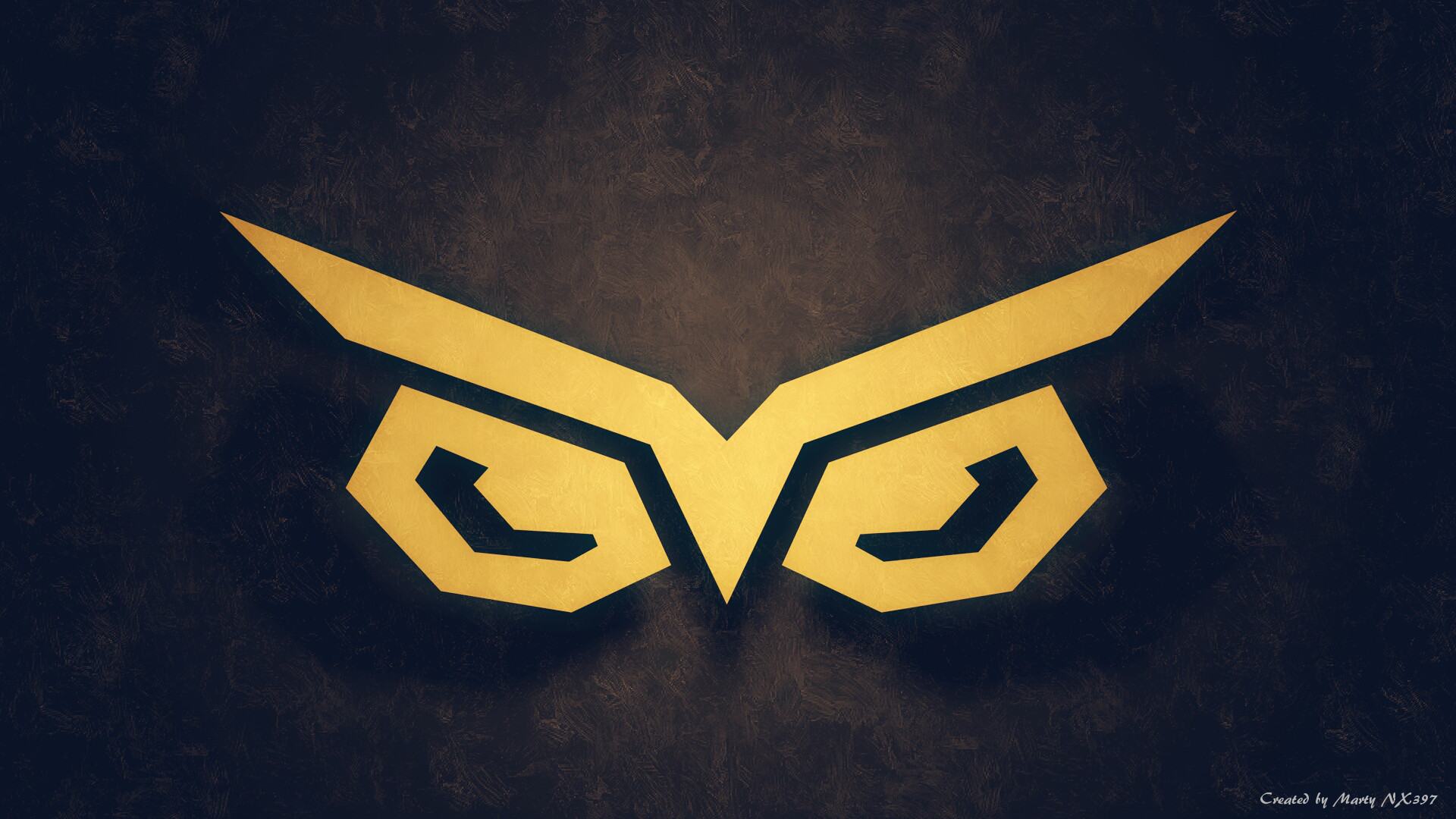 Logo gufo, Oro, Sfondo scuro, Full HD, wallpaper Asus