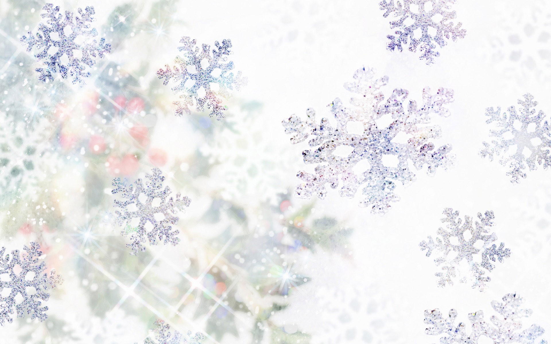 Fiocchi di neve, Bianco, Brillantini, 1920x1200, sfondo MacBook Pro