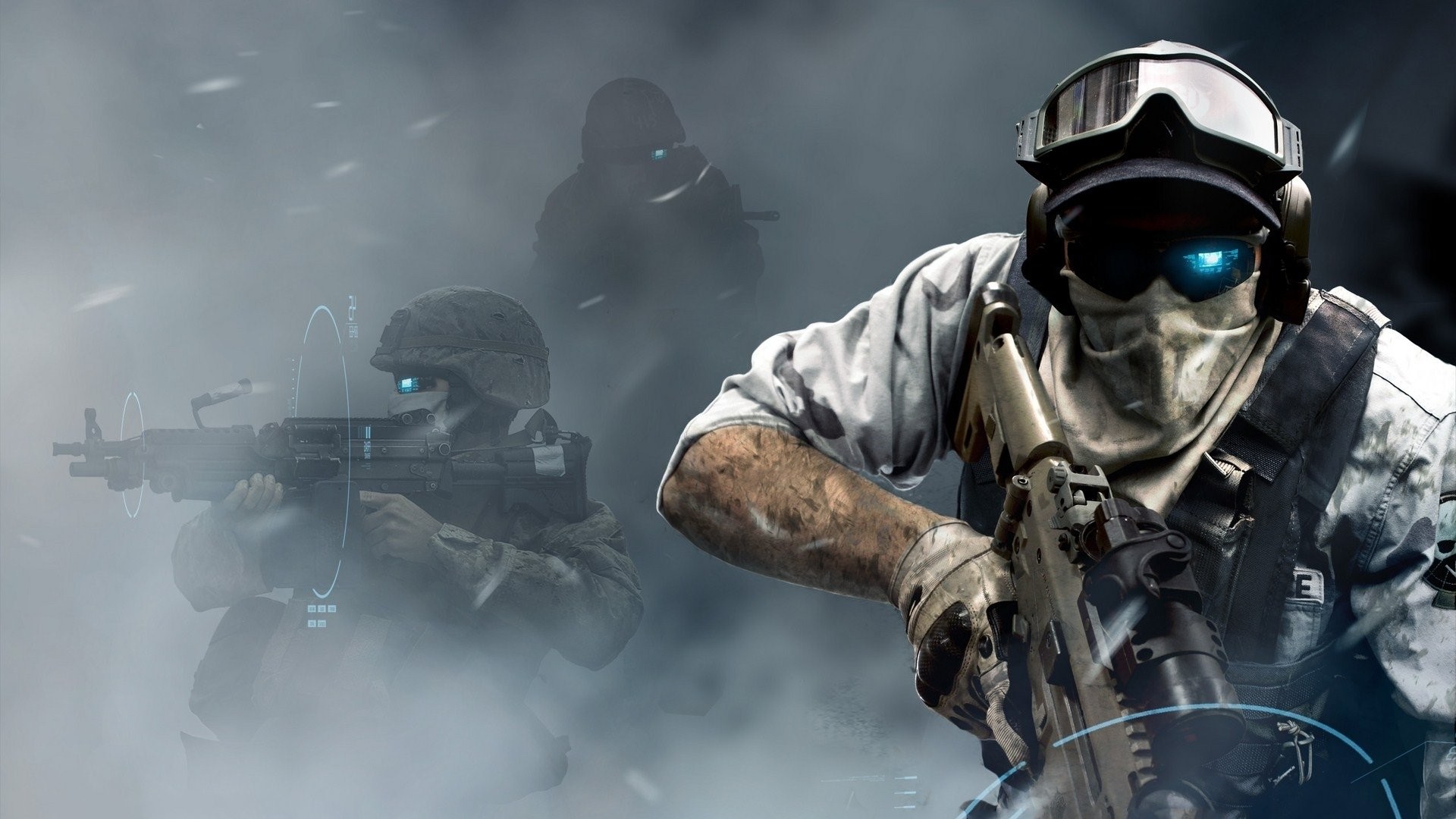 Ghost Recon: Future Soldier, Tom Clancy's, Soldati, Fumo, 16:9 Full HD, sfondo widescreen