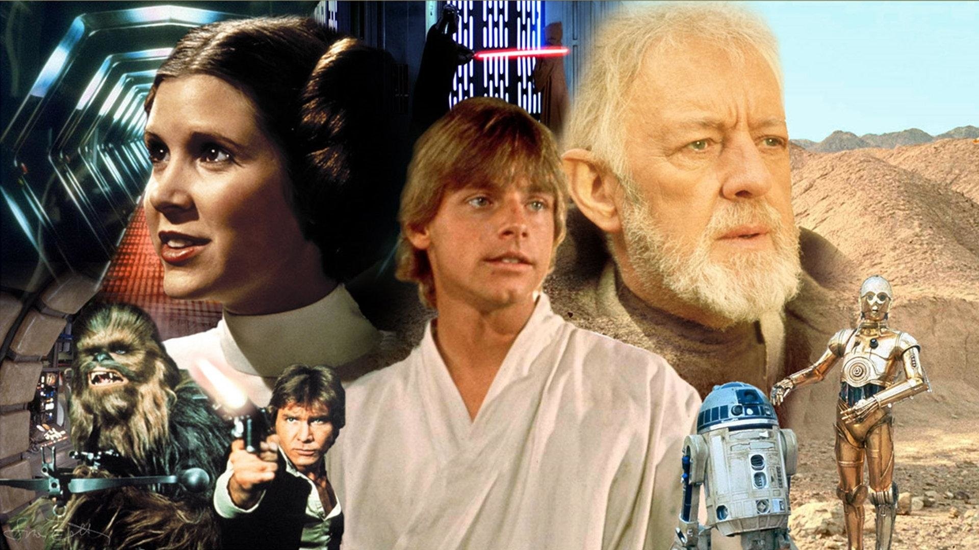 Guerre stellari, Principessa Leia, Carrie Fisher, Luke Skywalker, Mark Hamill, Obi-Wan Kenobi, sfondo 1080p