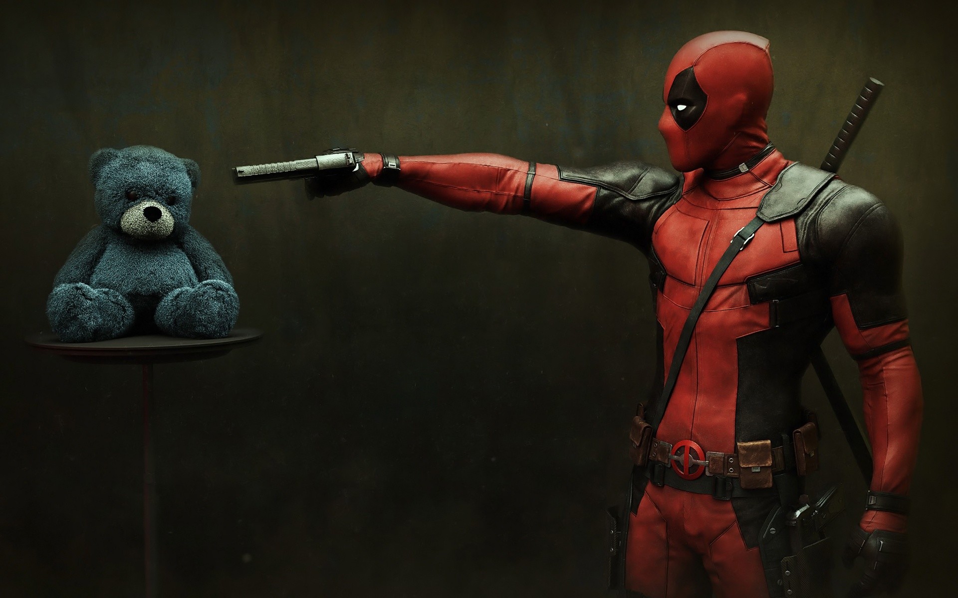Deadpool, Ryan Reynolds, Pistola, Orsacchiotto, Full HD, sfondo per PC