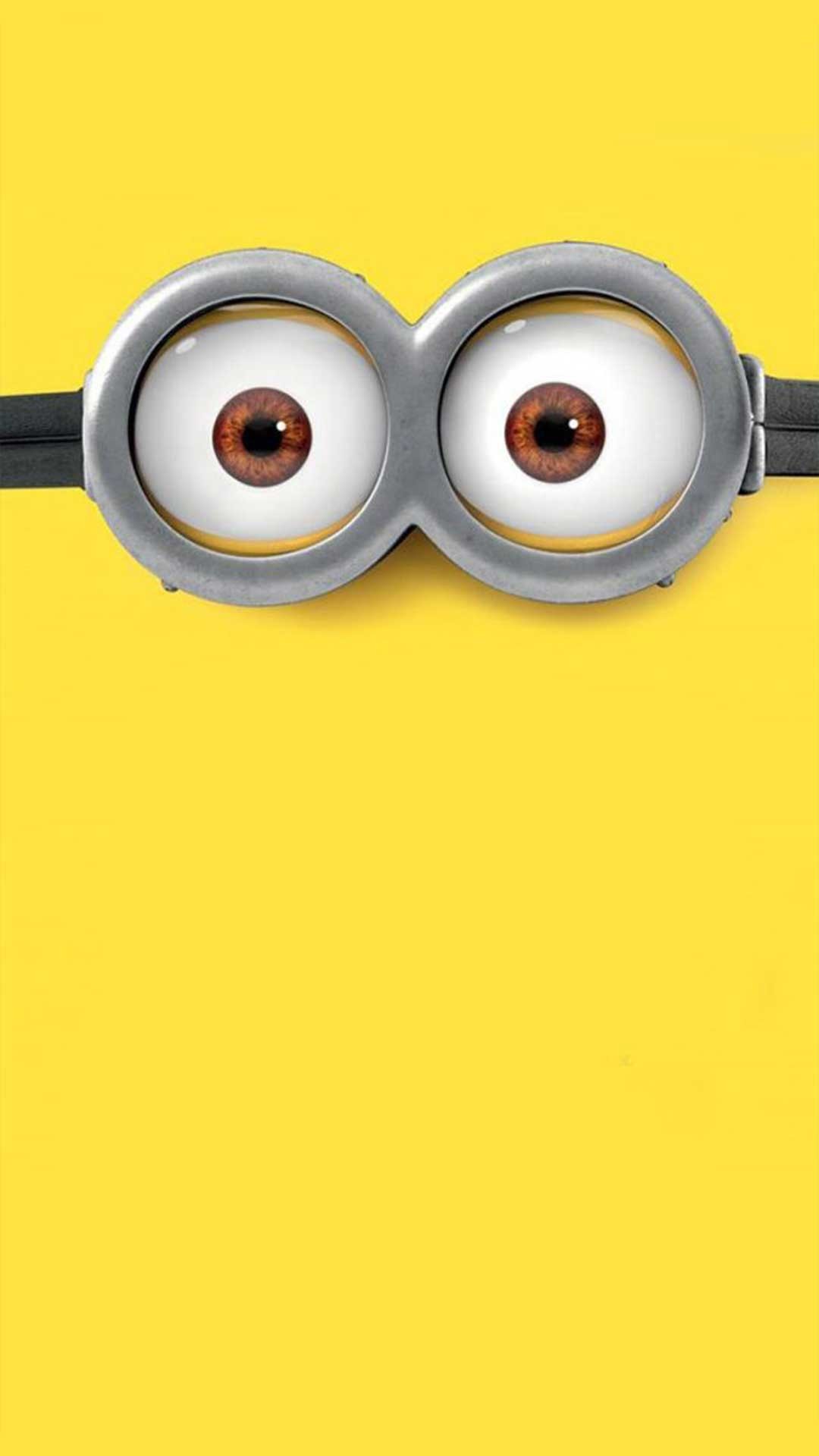 Minion, Occhialoni, Minimalista, Sfondo giallo, schermata di blocco Android
