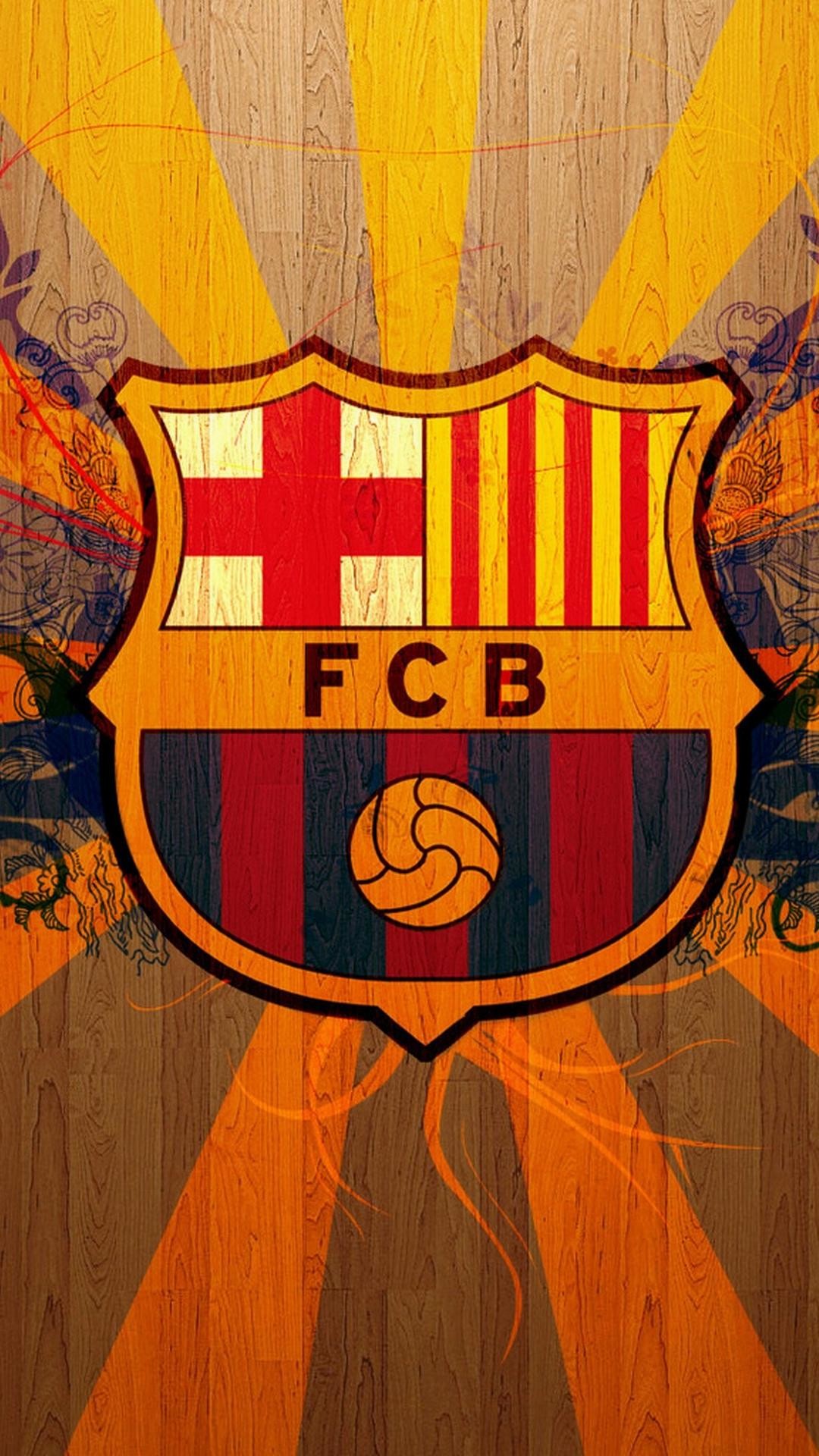 FC Barcelona, Stemma, Calcio, Legno, immagine di sfondo iPhone 5