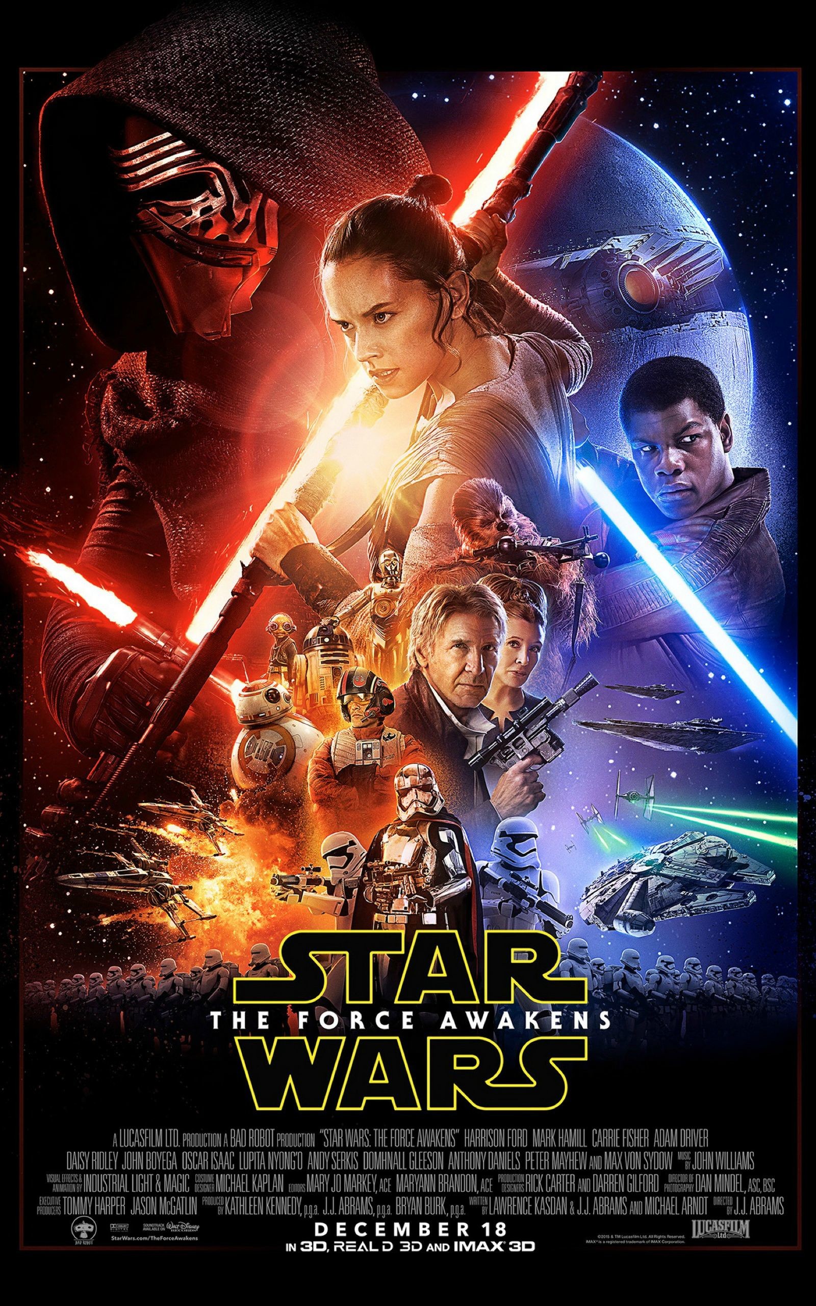 Star Wars: Il risveglio della Forza, Poster, Kylo Ren, Rey, QHD+, wallpaper per smartphone