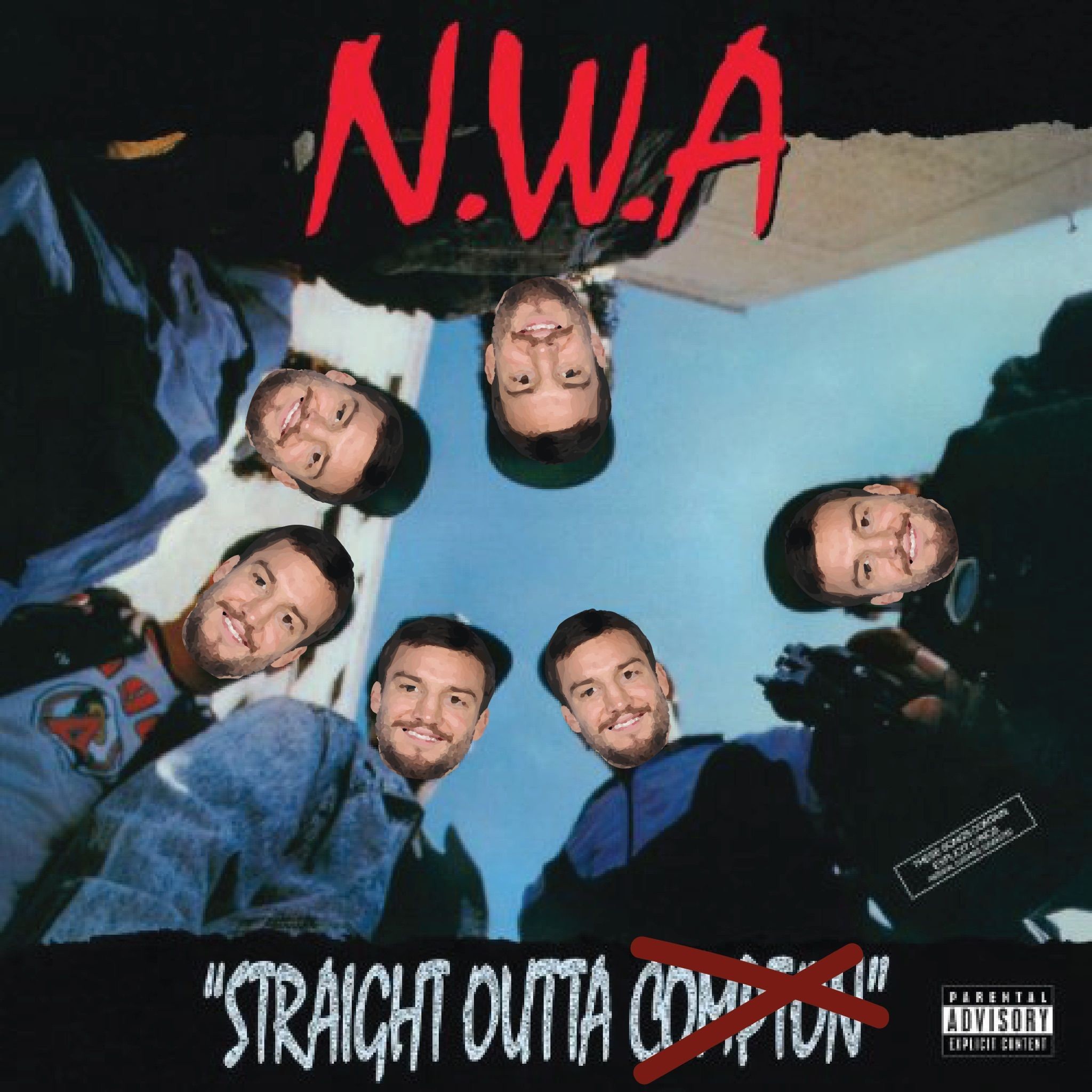 N.W.A, Straight Outta Compton, Parodia, Copertina album, sfondo per iPad e tablet