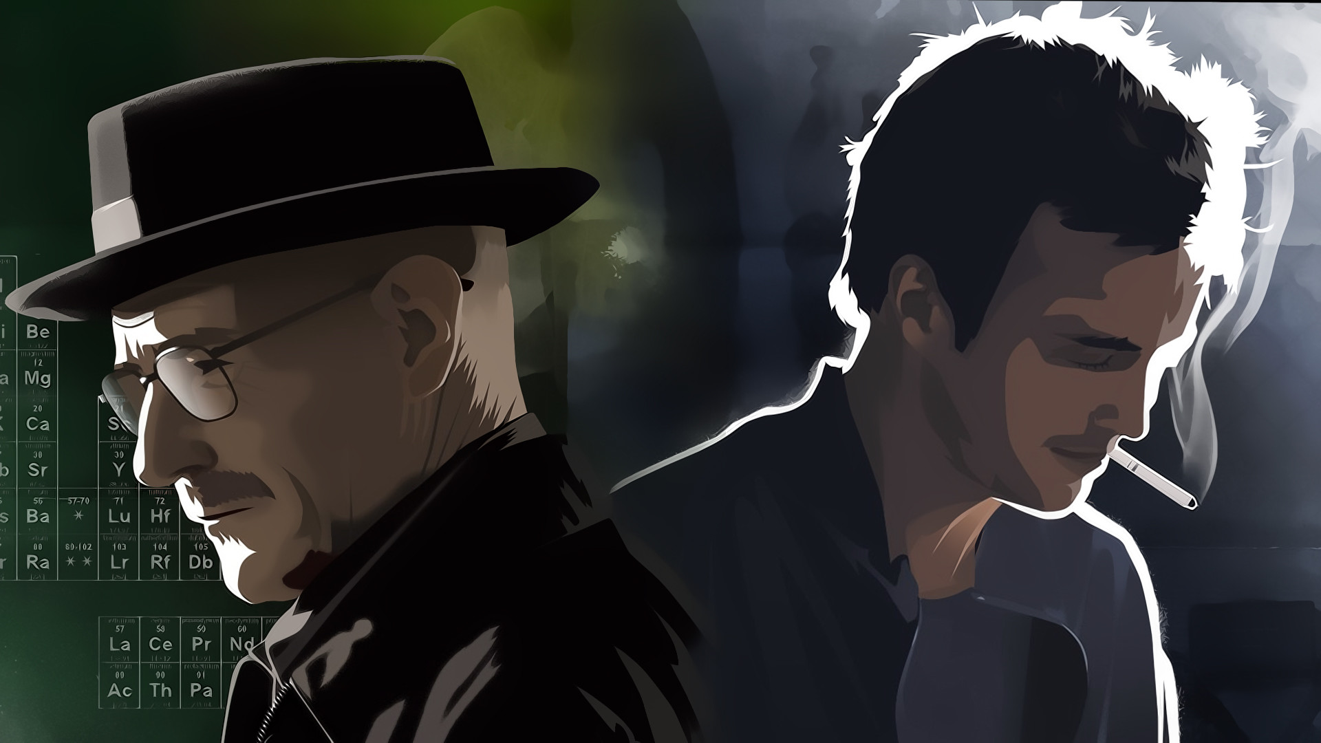 Heisenberg, Jesse Pinkman, Breaking Bad, Illustrazione, Cappello, sfondo desktop 1920x1080
