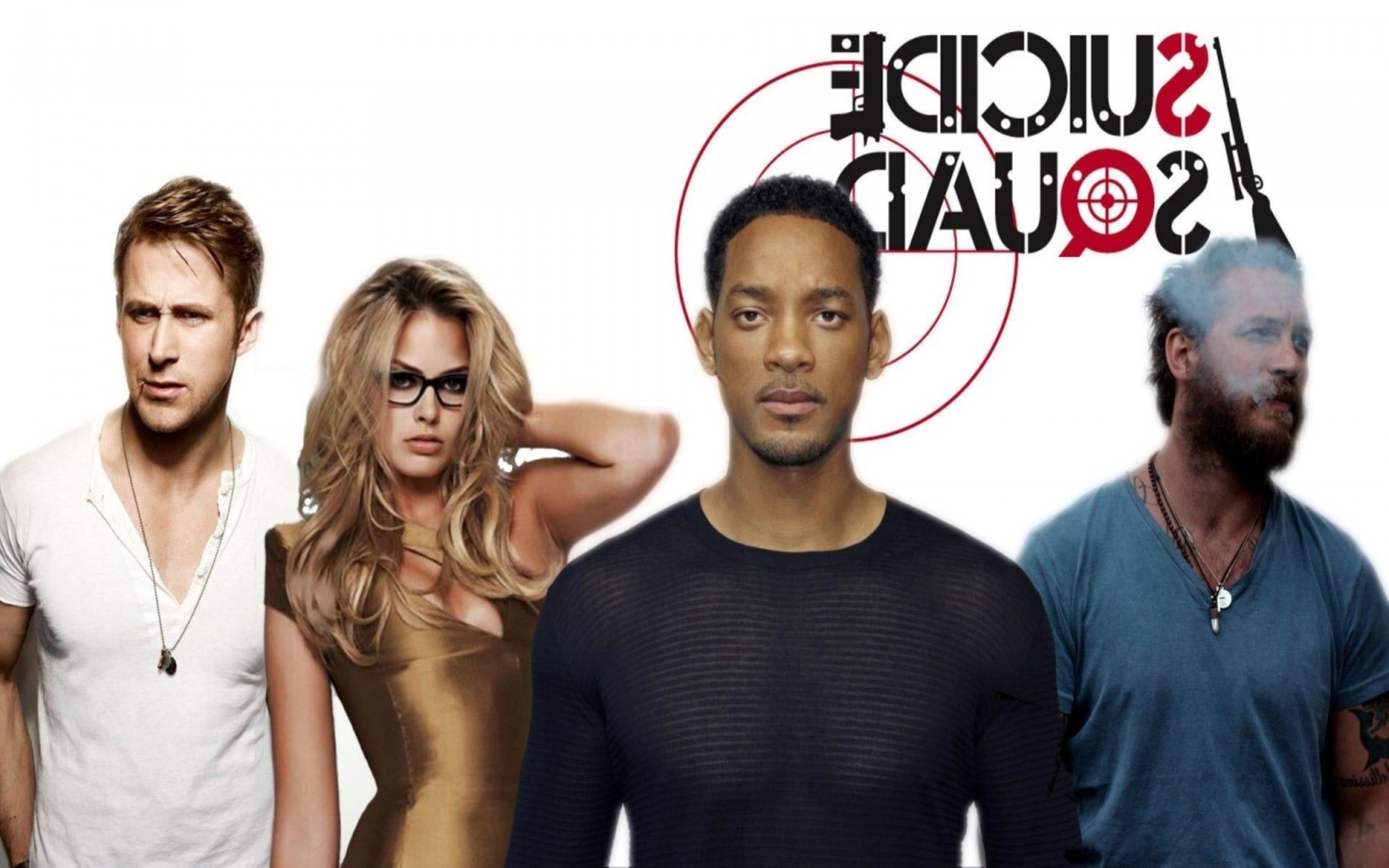 Joel Kinnaman, Margot Robbie, Will Smith, Jai Courtney, Suicide Squad, sfondo MacBook Air