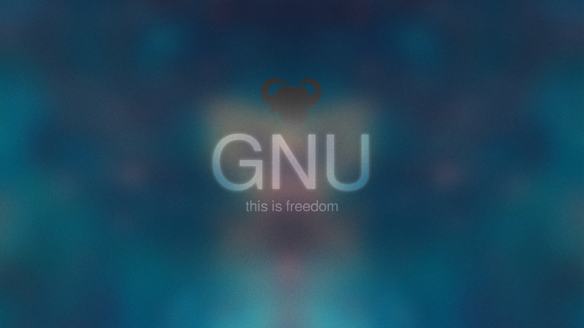 GNU, This is freedom, Software libero, Sfocato, Blu, 16:9 Full HD, sfondo widescreen