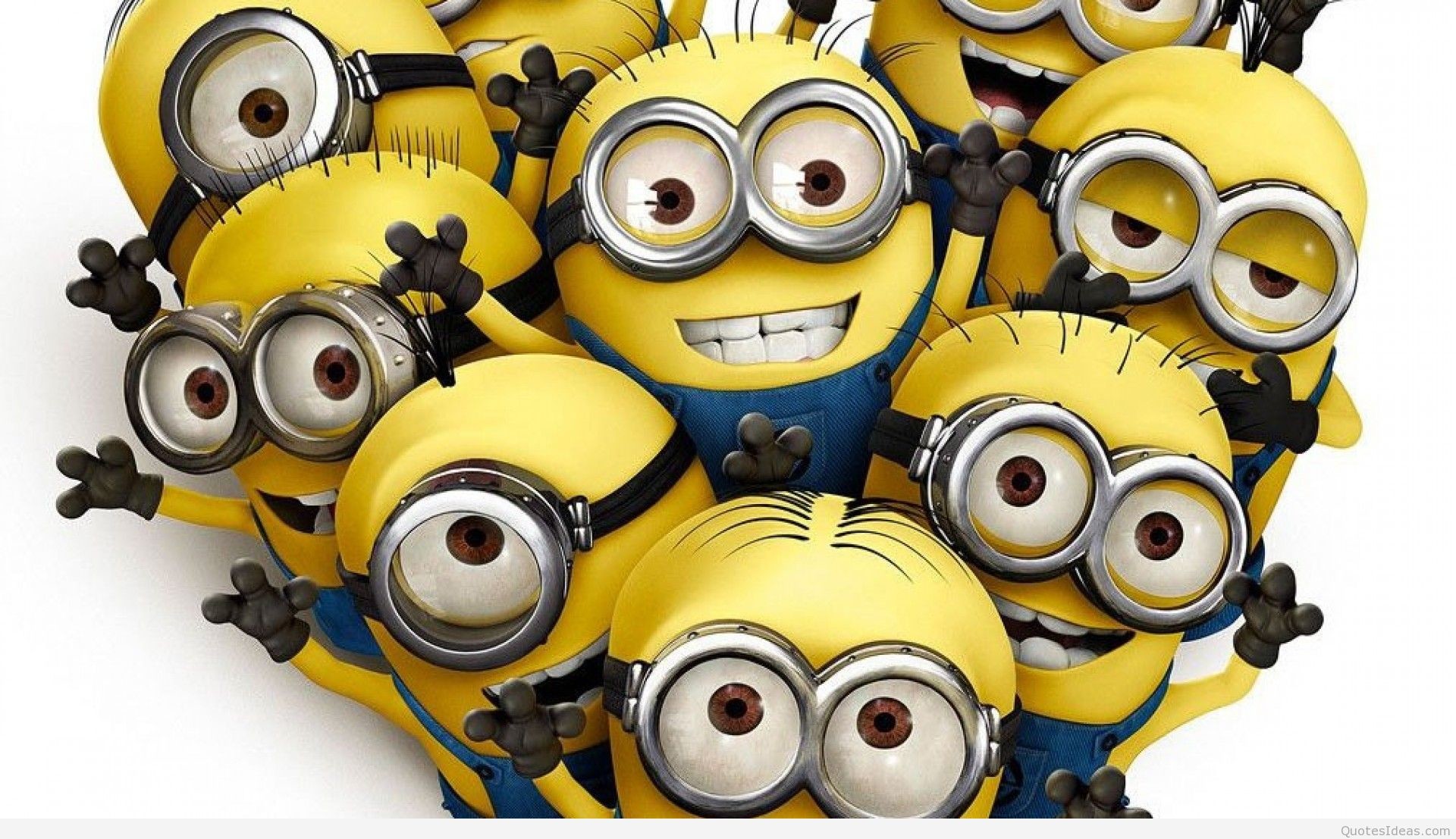 Minion, Folla, Cattivissimo me, Primo piano, Full HD, sfondo per portatile