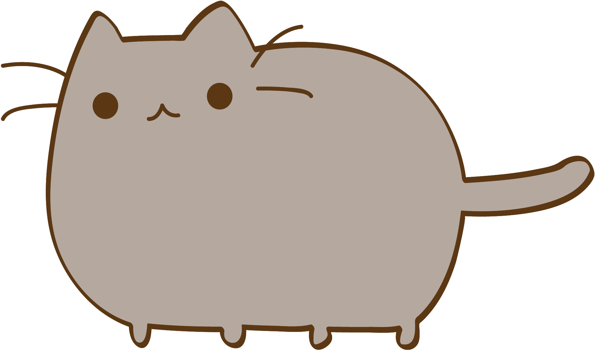 Pusheen, Gatto cartoon, Primo piano, Full HD, sfondo per PC