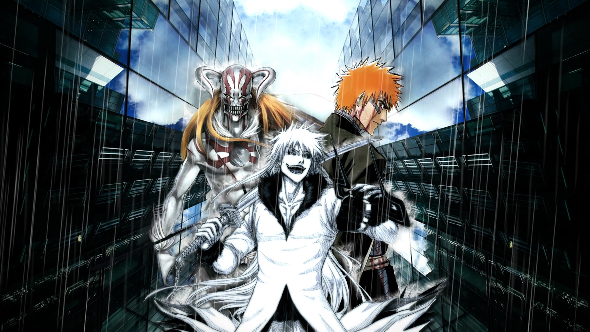 Ichigo Kurosaki, Hollow Ichigo, Bleach, Gruppo, 16:9 Full HD, wallpaper widescreen