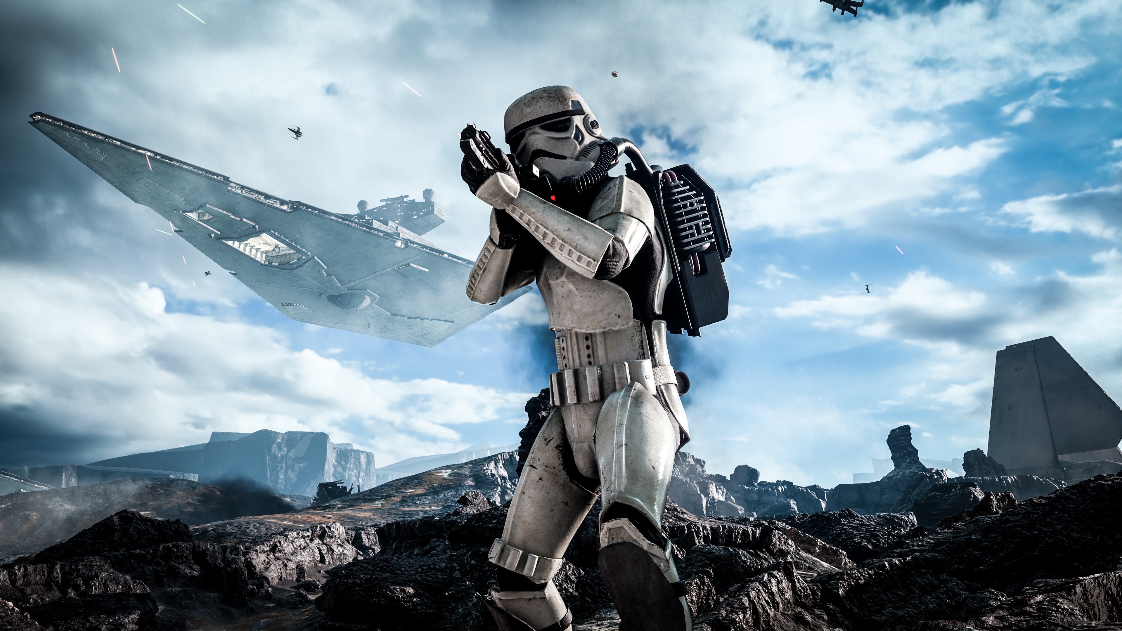 Stormtrooper, Star Wars Battlefront, Star Destroyer, Star Wars, Campo di battaglia, sfondo 2160p