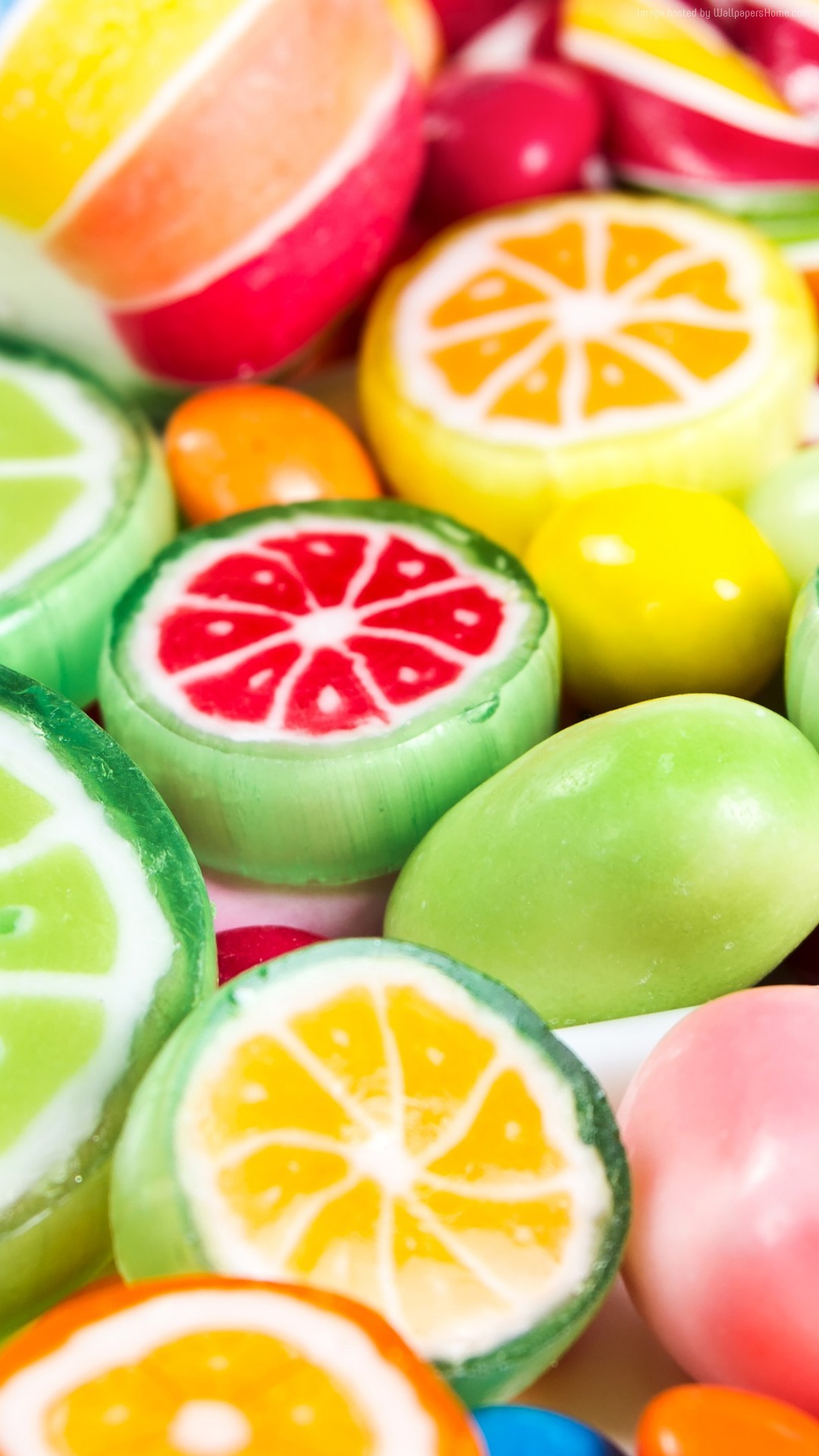 Caramelle, Agrumi, Colori vivaci, sfondo per iPhone