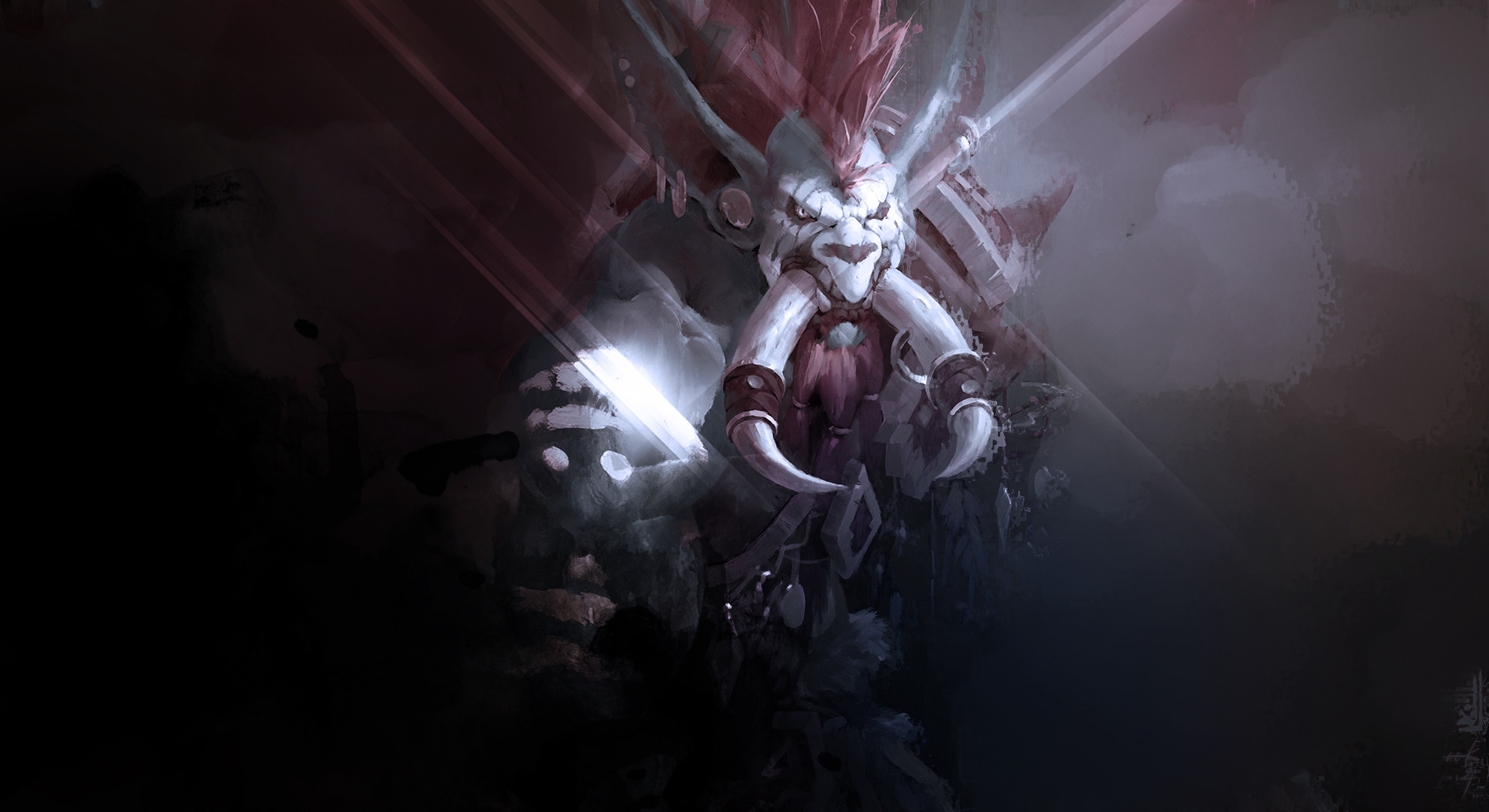 Hearthstone, Warcraft, Bianco e nero, Sfondo scuro, Full HD, wallpaper per PC